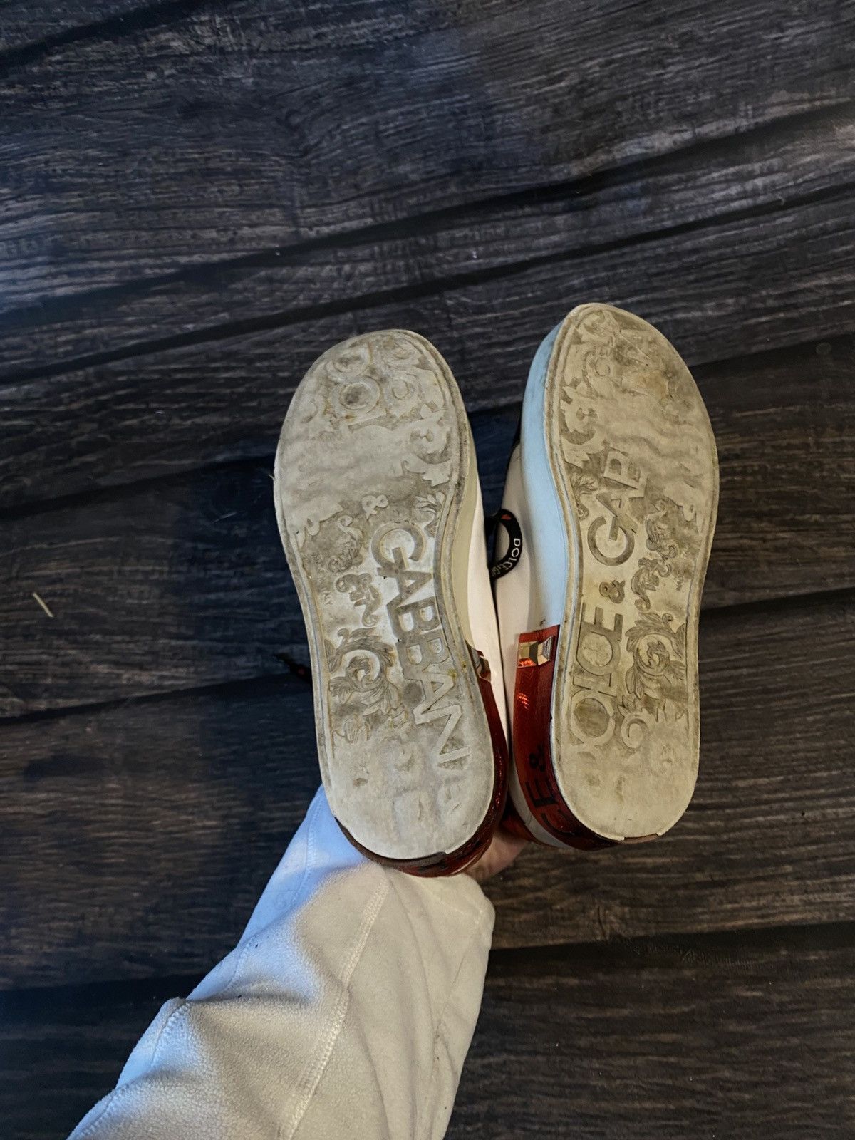 Dolce & Gabbana Dolce Gabbana Leather Low Top Sneakers Size US 8.5 / IT 38.5 - 6 Thumbnail