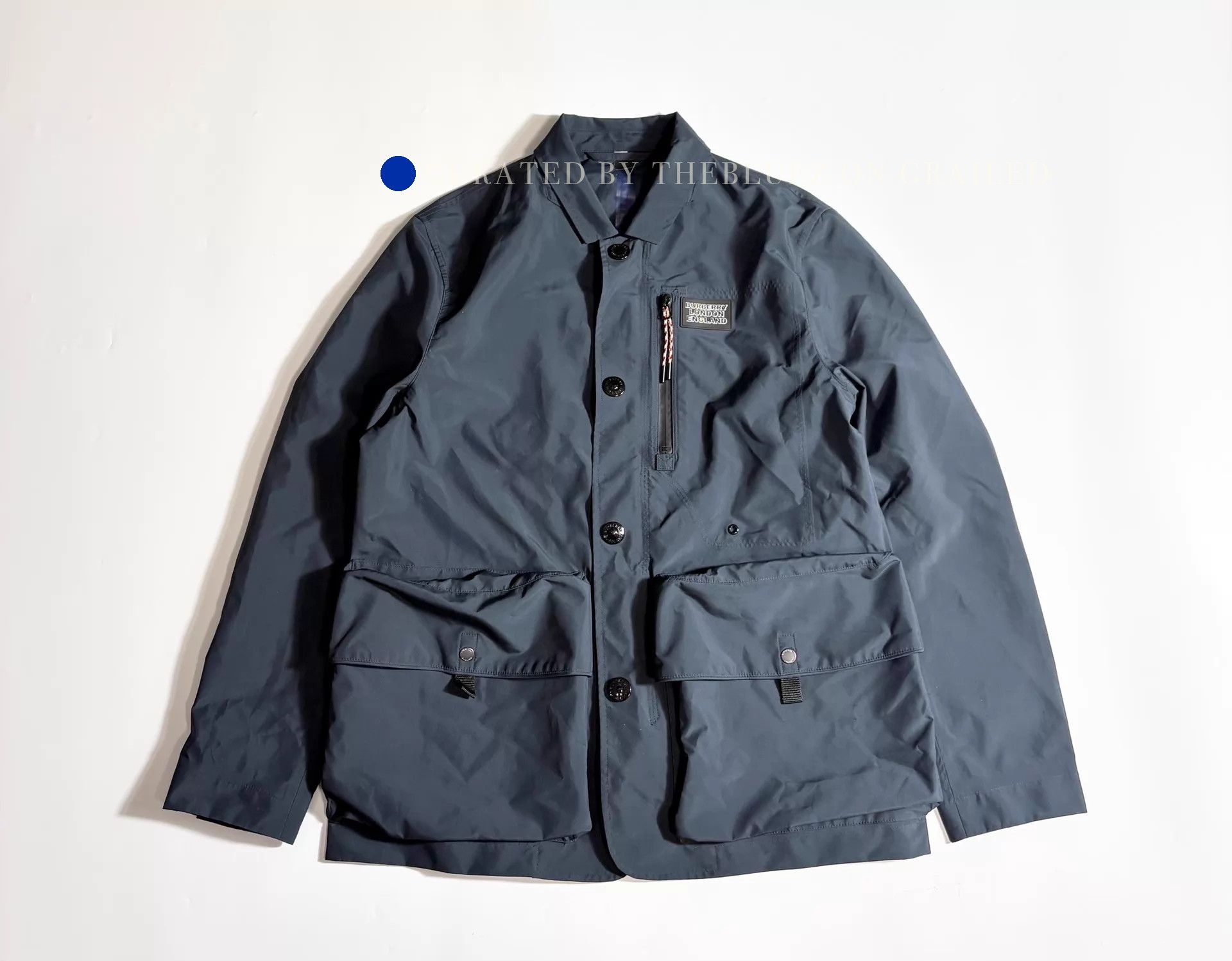Burberry Vintage Taped Jacket in Blue Size US M / EU 48-50 / 2 - 1 Thumbnail
