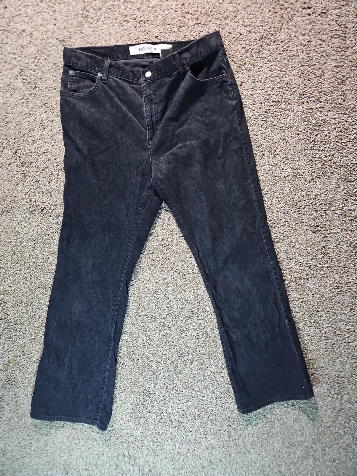 Gap Gap Corduroy Bootcut Stretch Pants Women’s 16R Black Stretch Size 38" / US 16 / IT 52 - 1 Thumbnail