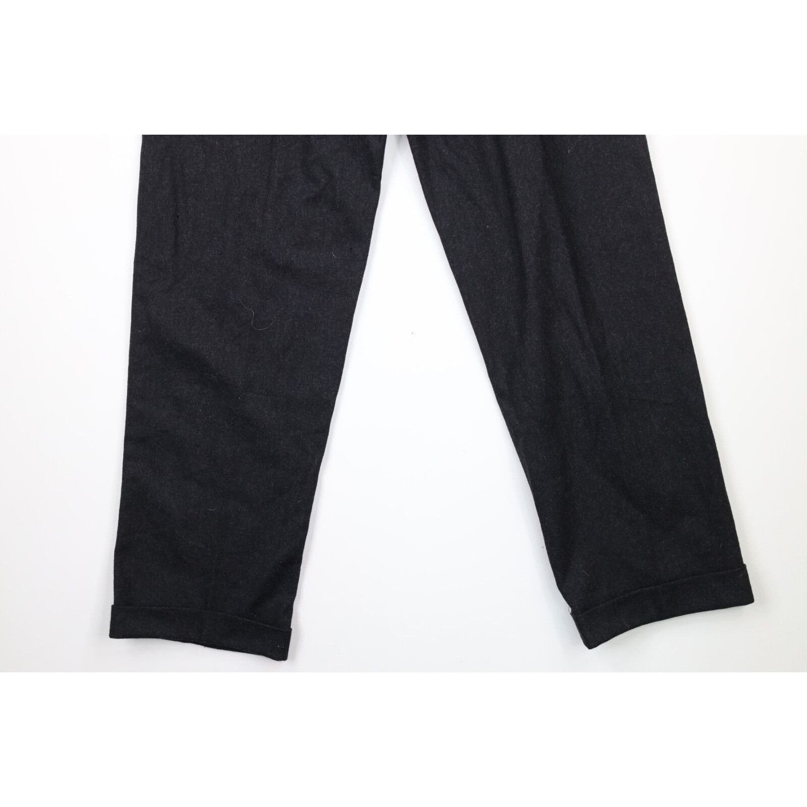 Vintage Vintage 30s Heavyweight Wool Pleated Cuffed Wide Leg Pants Size US 30 / EU 46 - 13 Thumbnail