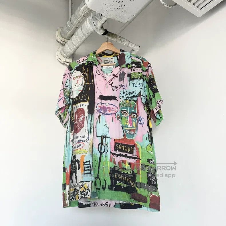 Wacko Maria Co-branded graffiti Hawaiian short-sleeved shi
