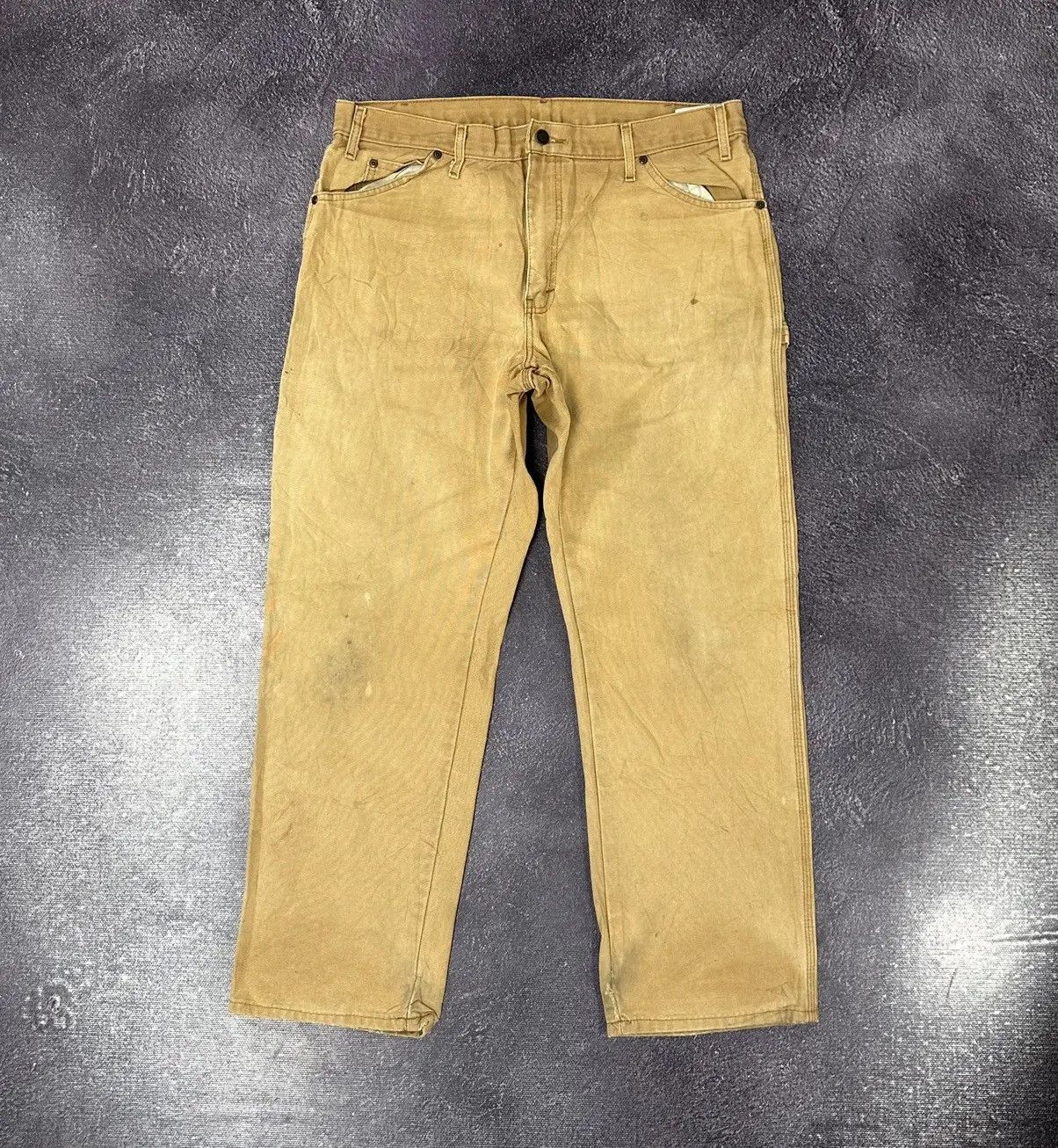 Dickies × Vintage Vintage Dickies Y2K Mustard Work American Hype Pants Jeans Size US 36 / EU 52 - 2 Thumbnail