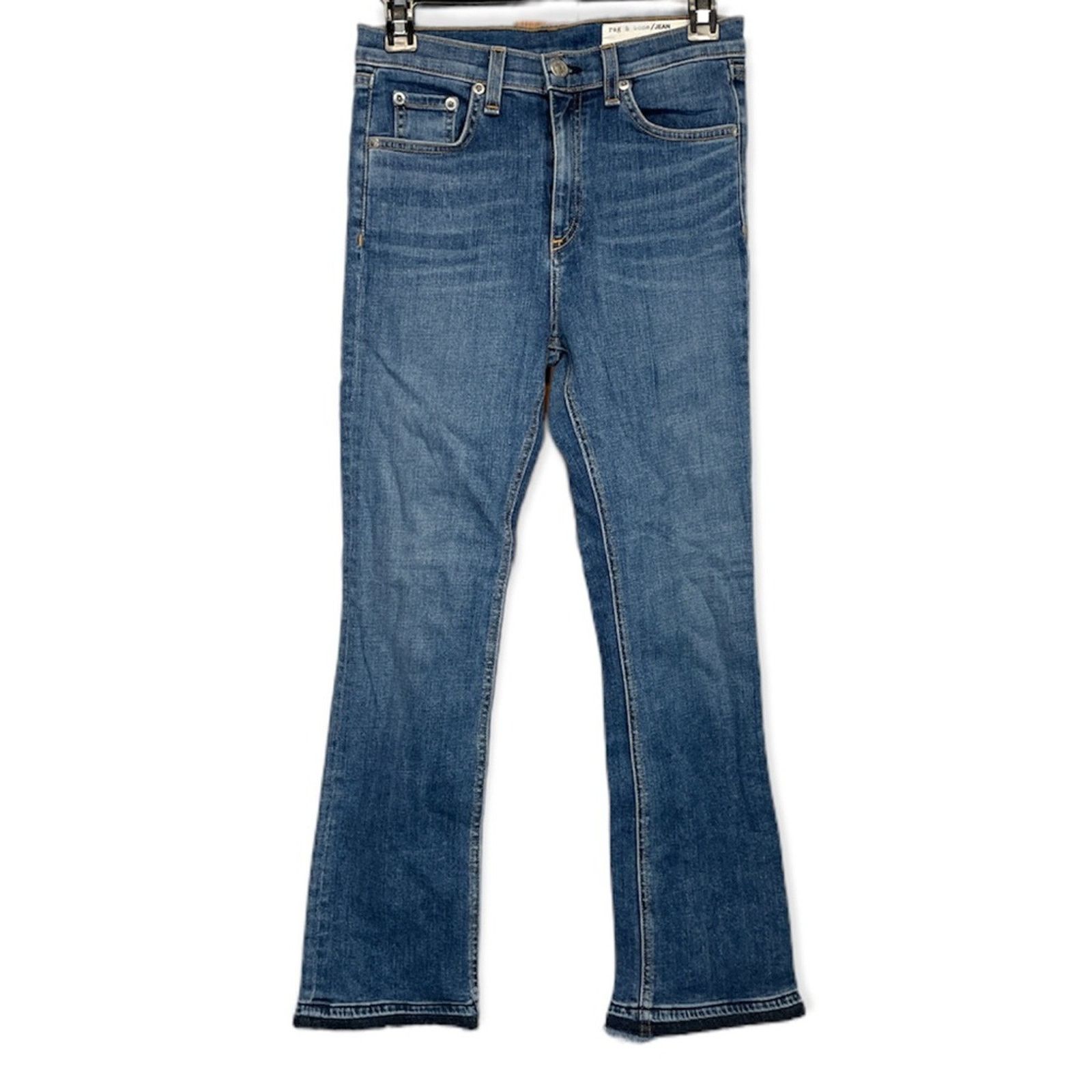 Rag & Bone Rag & Bone Hana High Slim Fit Cropped Bootcut Fringe Jeans Size 26" / US 2 / IT 38 - 2 Thumbnail