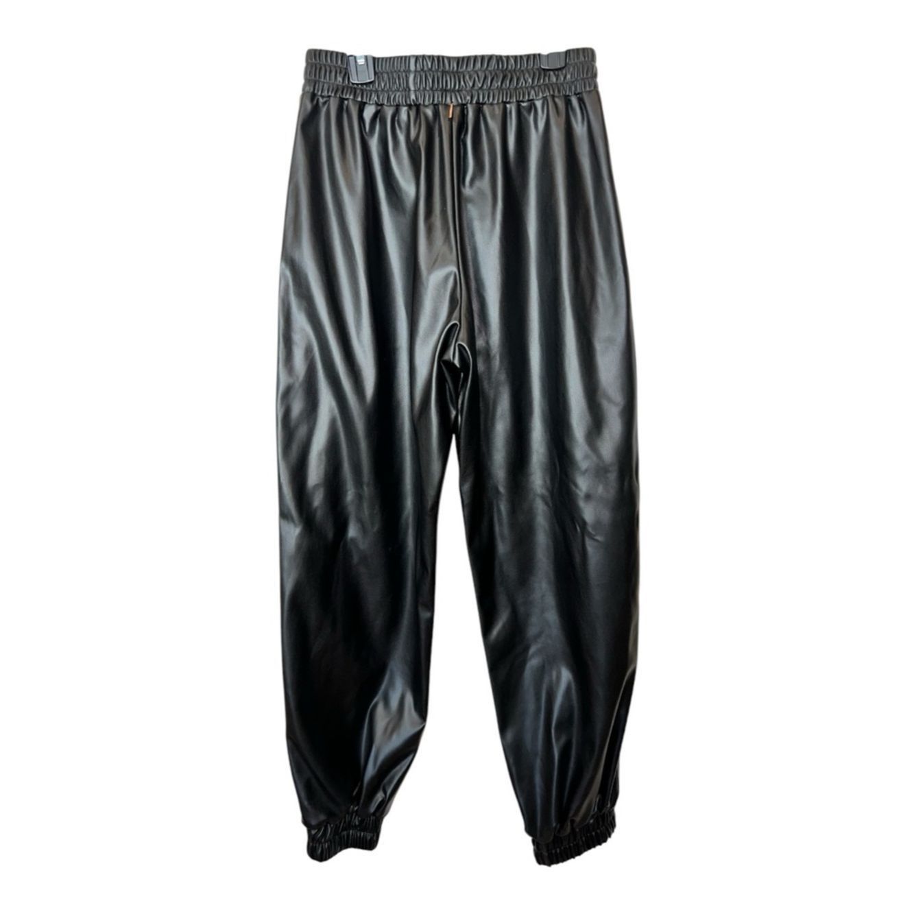 MISA Los Angeles MISA Los Angeles Kasta Faux Leather Jogger Pants Black Vega Size 27" / US 4 / IT 40 - 3 Thumbnail