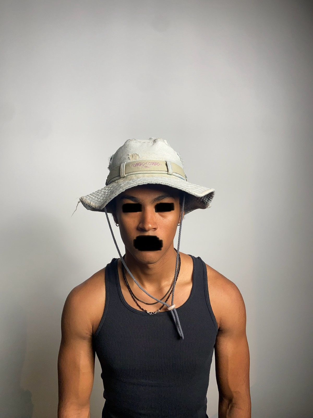 Japanese Brand × Vintage Vintage Japanese distressed denim Sun hat Size ONE SIZE - 1 Thumbnail