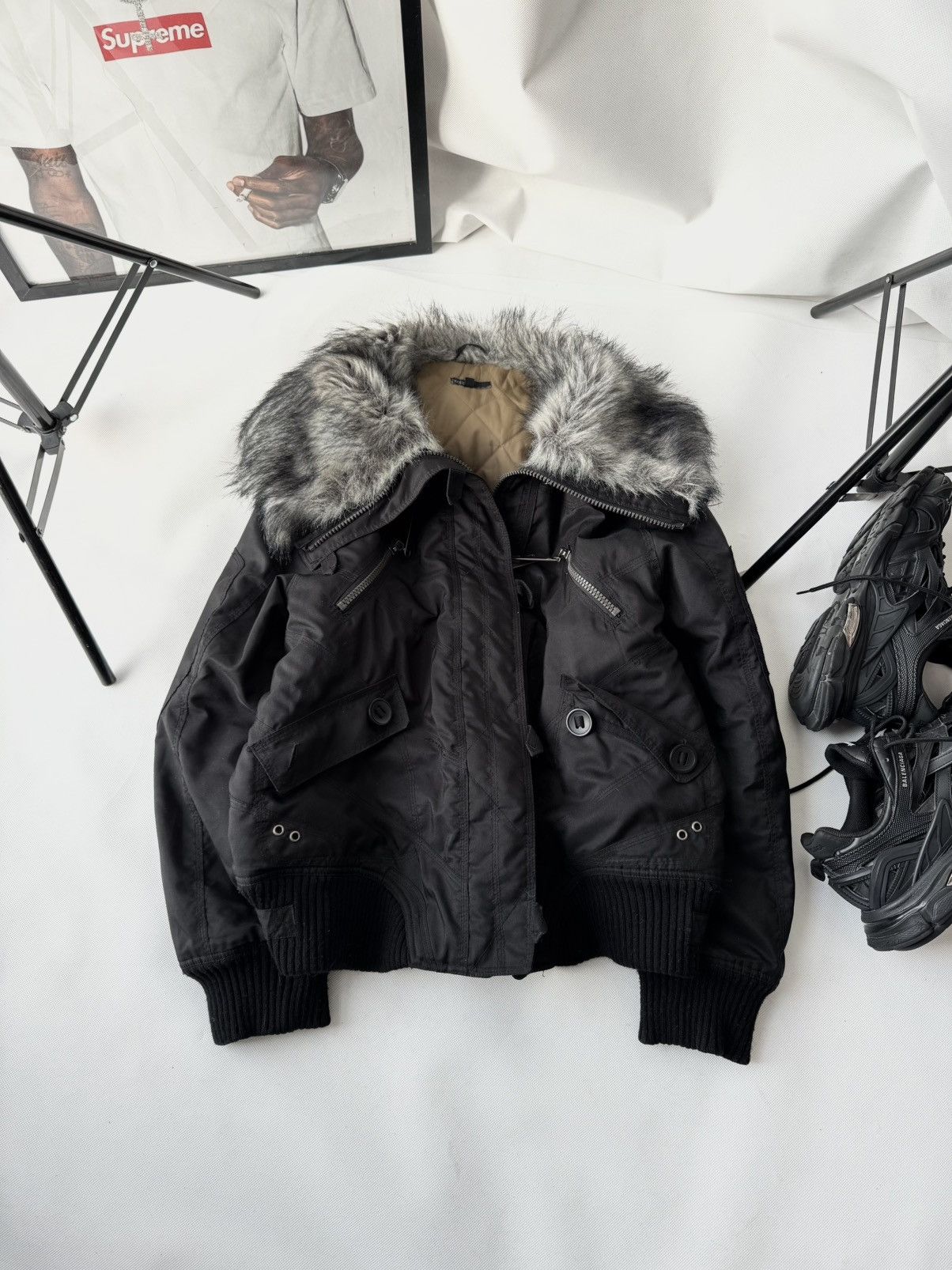 Hysteric Glamour Hysteric Glamour Style N2B Y2k Jacket Fuzzy Fur Bomber Japan Size US XL / EU 56 / 4 - 3 Thumbnail
