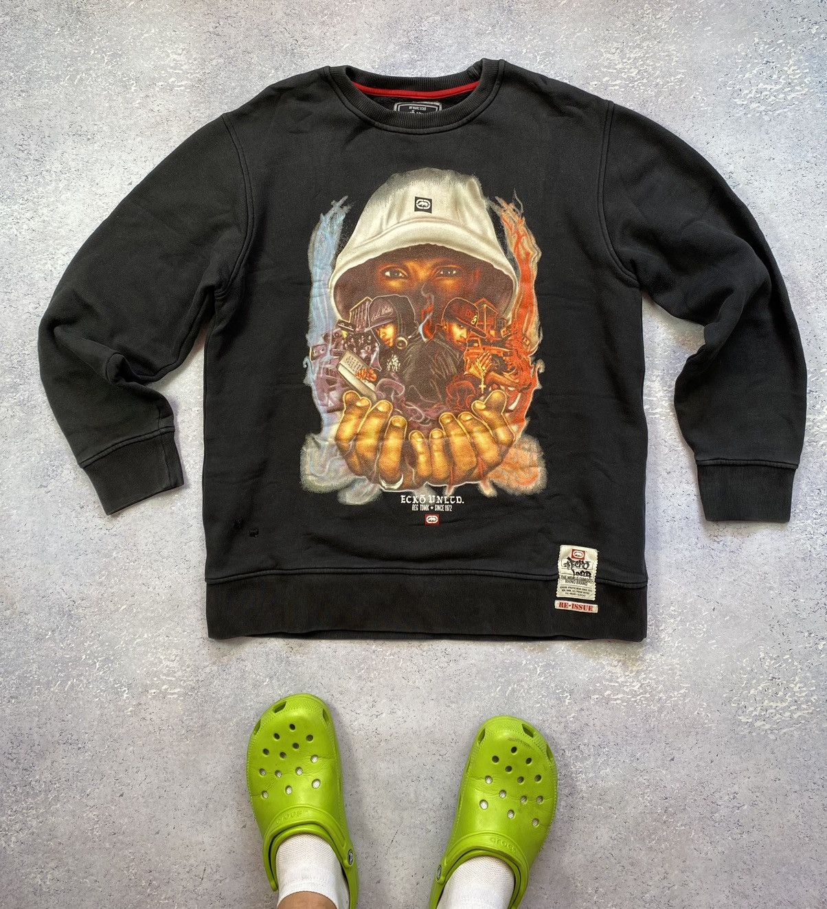 Ecko Unltd. Ecko Black Men’s Sweatshirt With Big Logo Reg Tomk Size US XL / EU 56 / 4 - 2 Thumbnail
