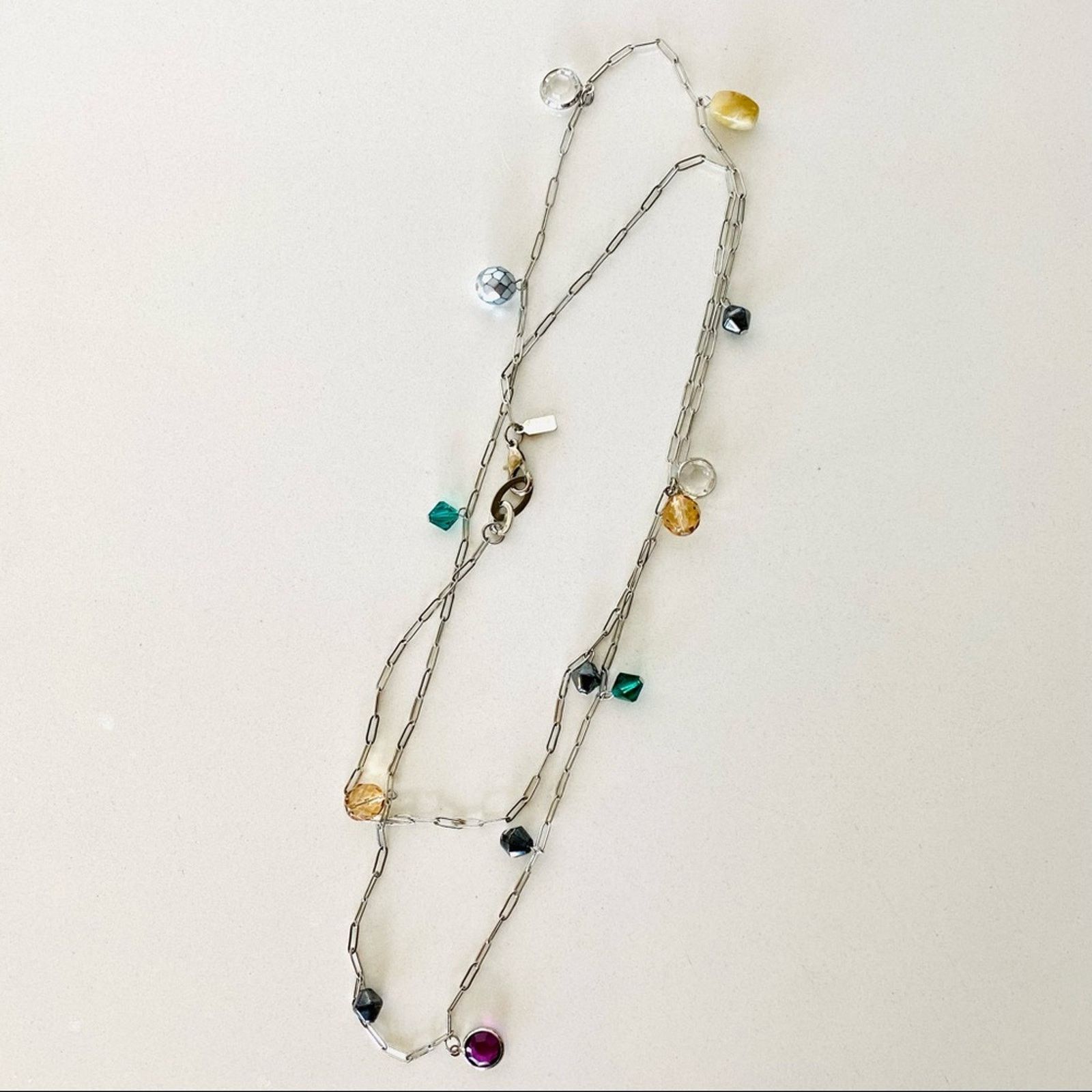 Nordstrom NORDSTROM VINTAGE Silver Layer Multi Beaded Necklace Jewelry Size ONE SIZE - 1 Thumbnail