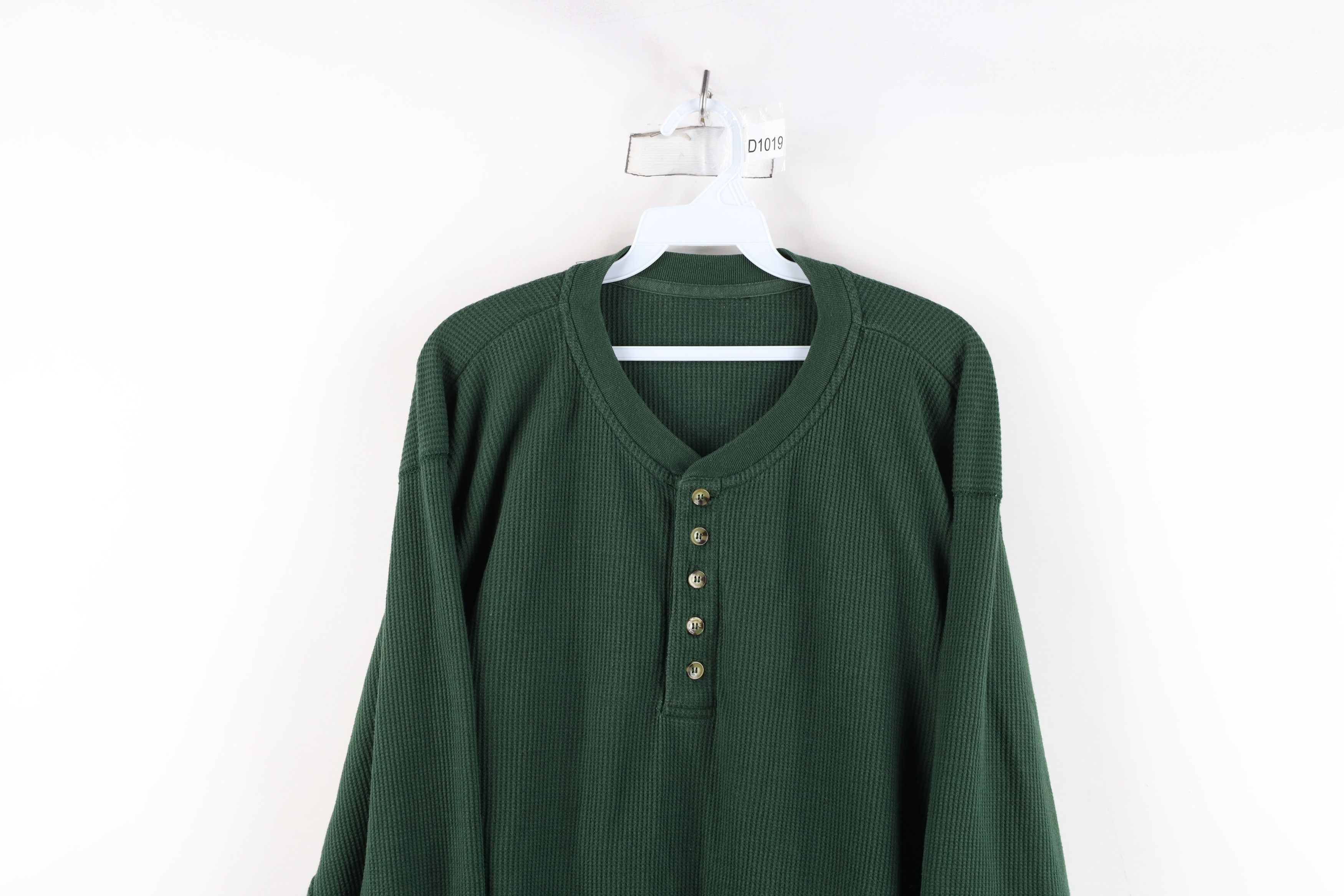 Vintage Vintage 90s Streetwear Waffle Long Sleeve Henley T-Shirt Size US XXL / EU 58 / 5 - 2 Thumbnail