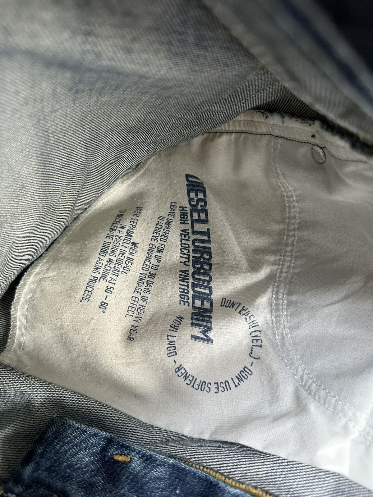 Diesel × Vintage Diesel Turbo Faded Washed Distressed Denim D2 Size US 32 / EU 48 - 19 Thumbnail