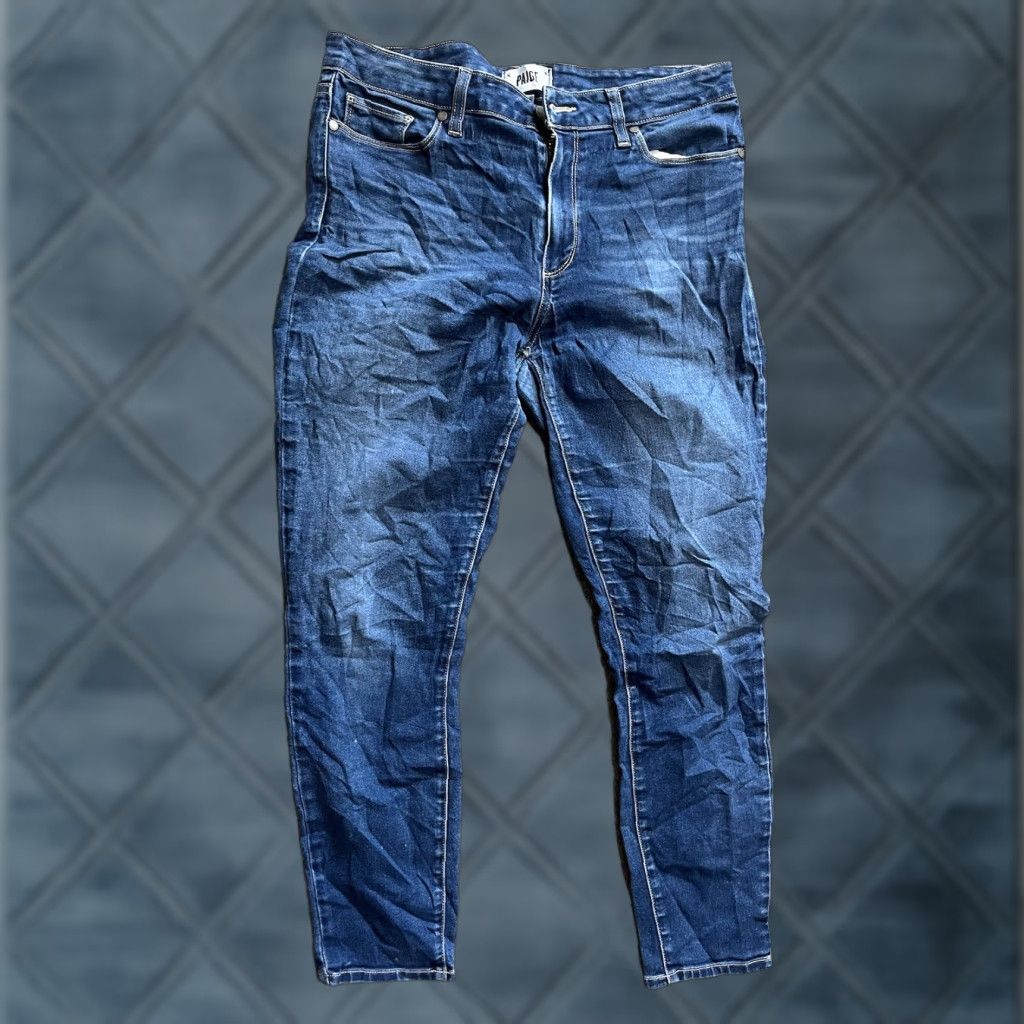 Paige Paige Jeans Women Ankle Sz 31 Distress Blue Dash Wash Size 24" / US 00 / IT 34 - 1 Thumbnail