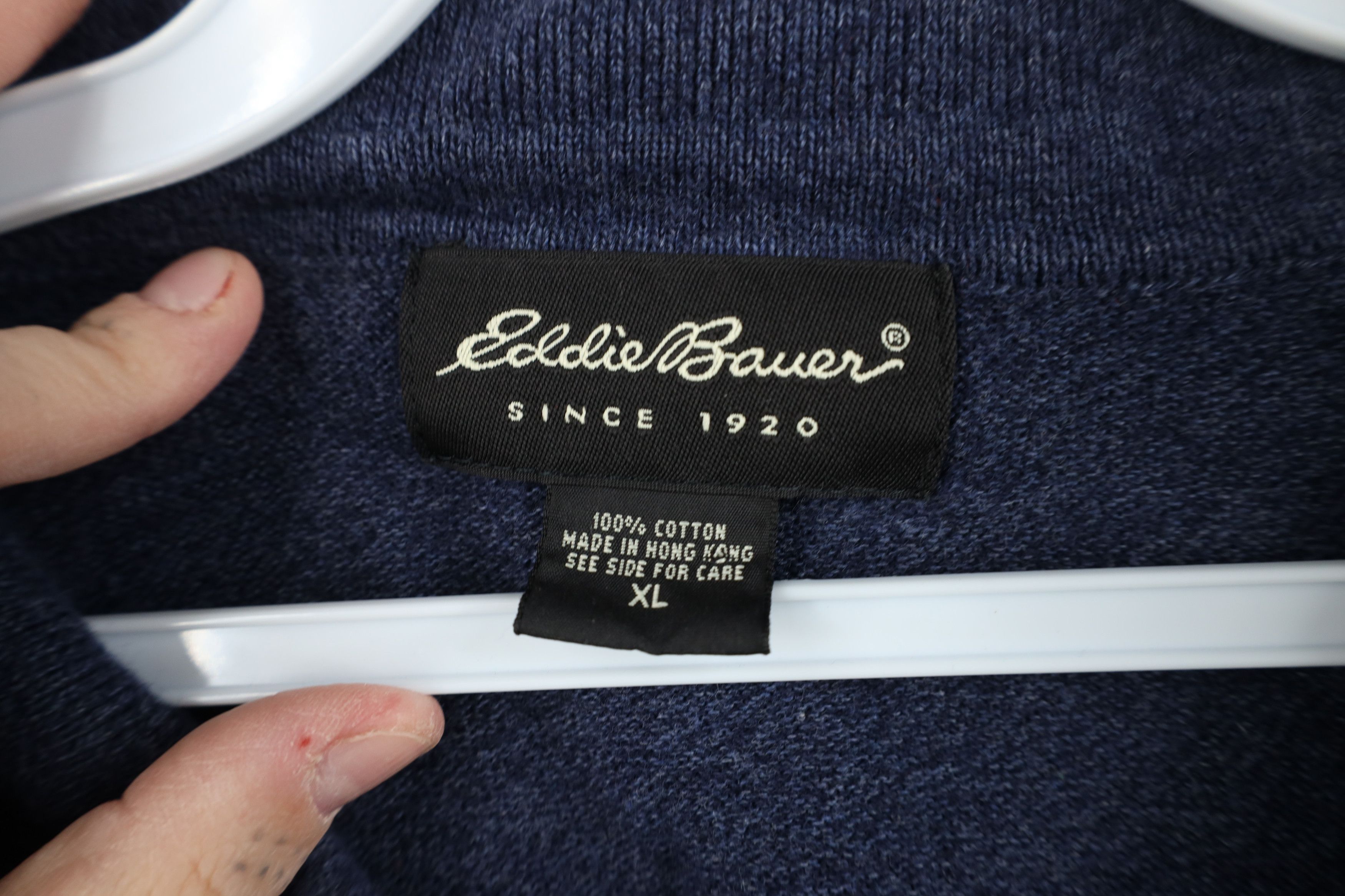 Eddie Bauer Vintage 90s Eddie Bauer Knit Collared Long Sleeve Polo Size US XL / EU 56 / 4 - 5 Thumbnail