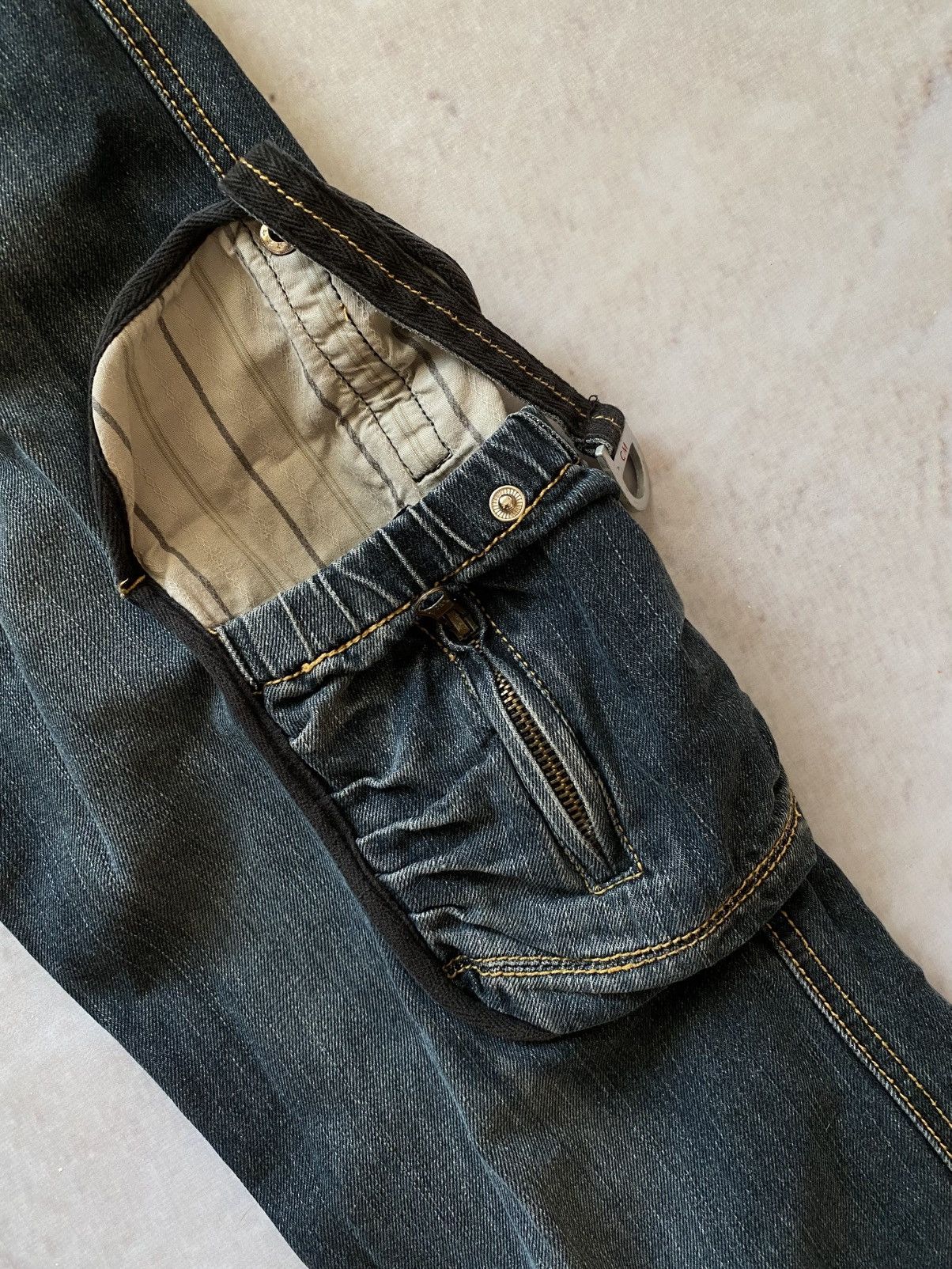 Faded Glory × Japanese Brand Vintage Cargo Denim Bandage pants Japanese style Size US 32 / EU 48 - 8 Thumbnail