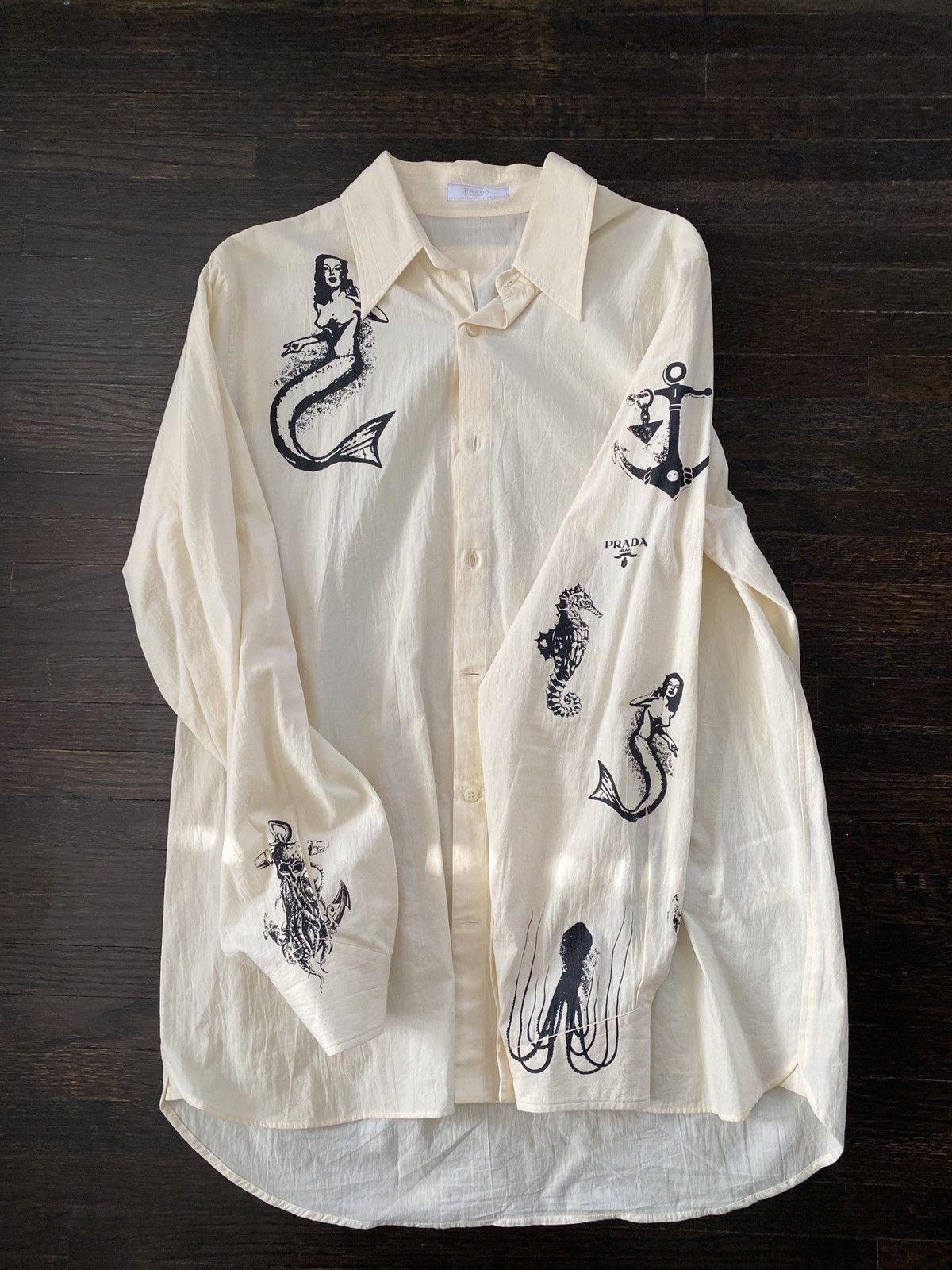 Prada Prada Sea Monsters Button Up Shirt Size US M / EU 48-50 / 2 - 1 Thumbnail