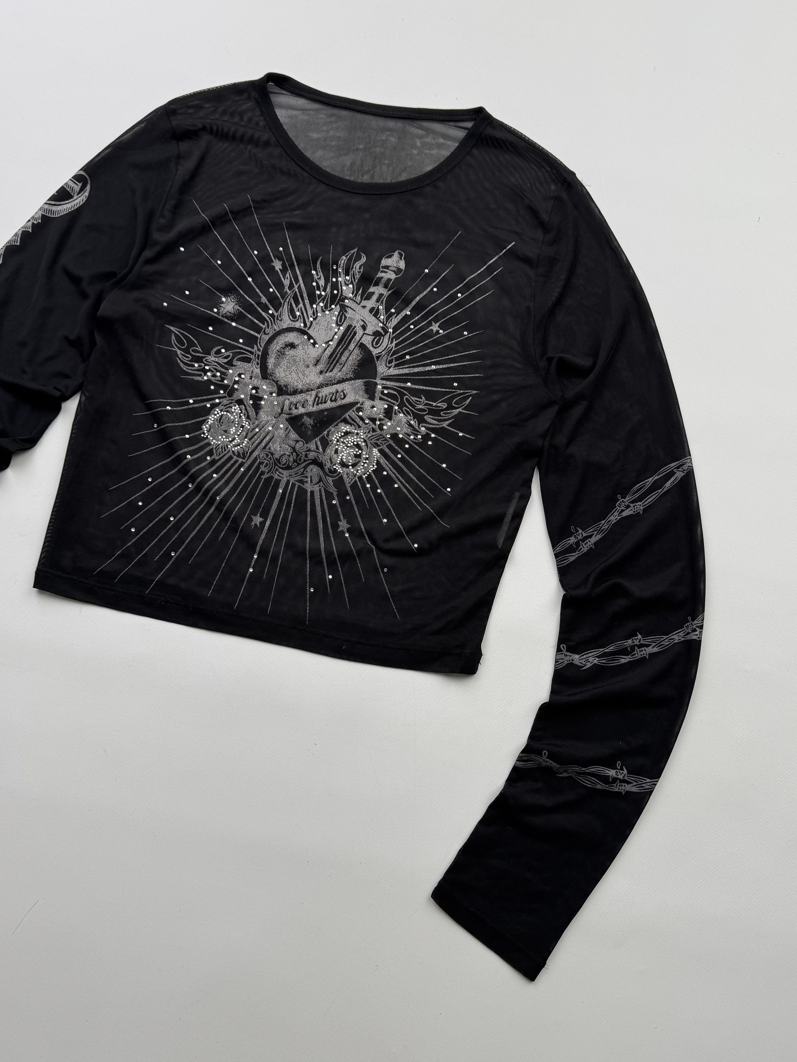 Hysteric Glamour Vintage Cropped Mesh Long Sleeve B760(V489)E2 Size XS / US 0-2 / IT 36-38 - 3 Thumbnail