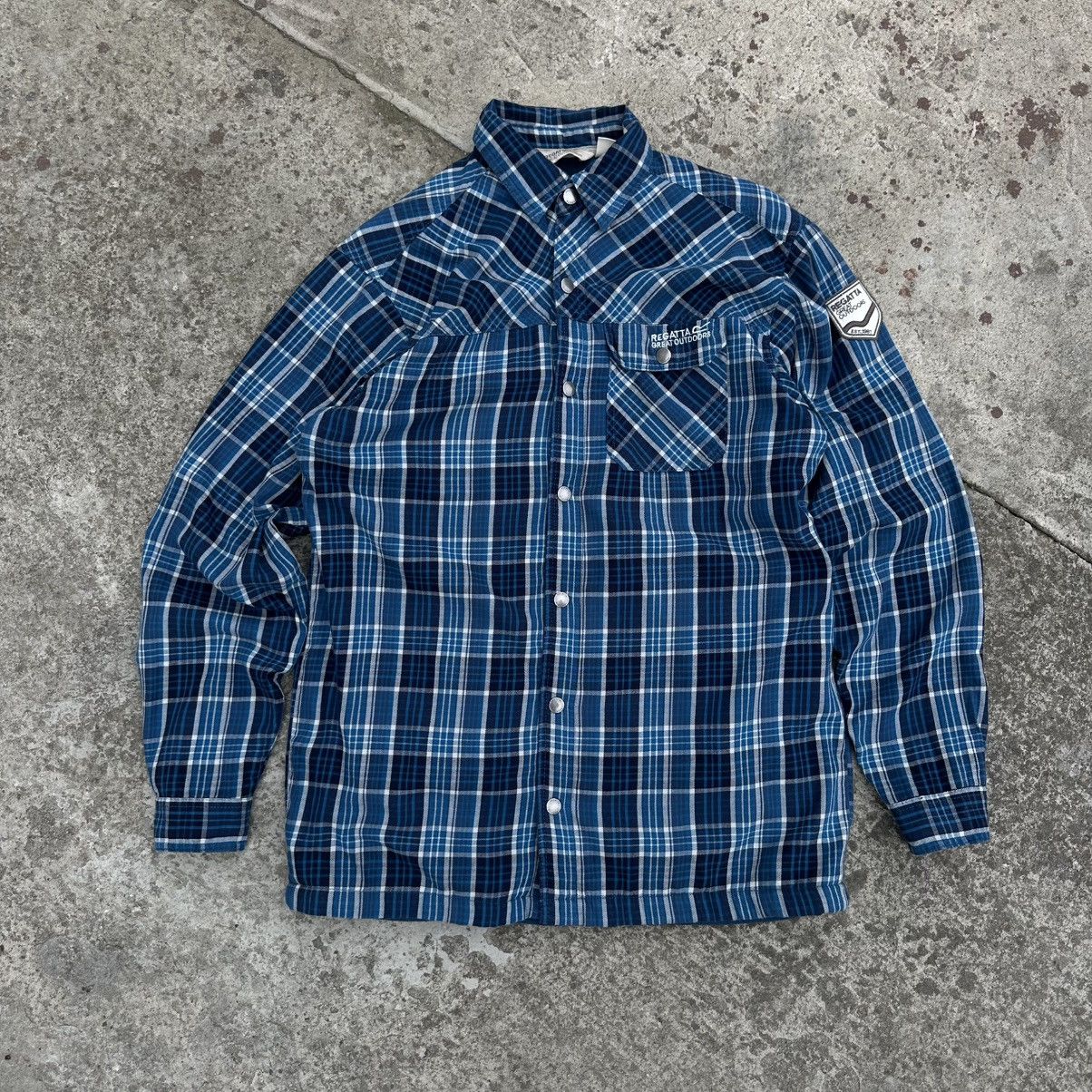 Flannel × Japanese Brand Vintage Flannel Plaid Button Up Checkered Regatta Y2K Size US M / EU 48-50 / 2 - 1 Thumbnail