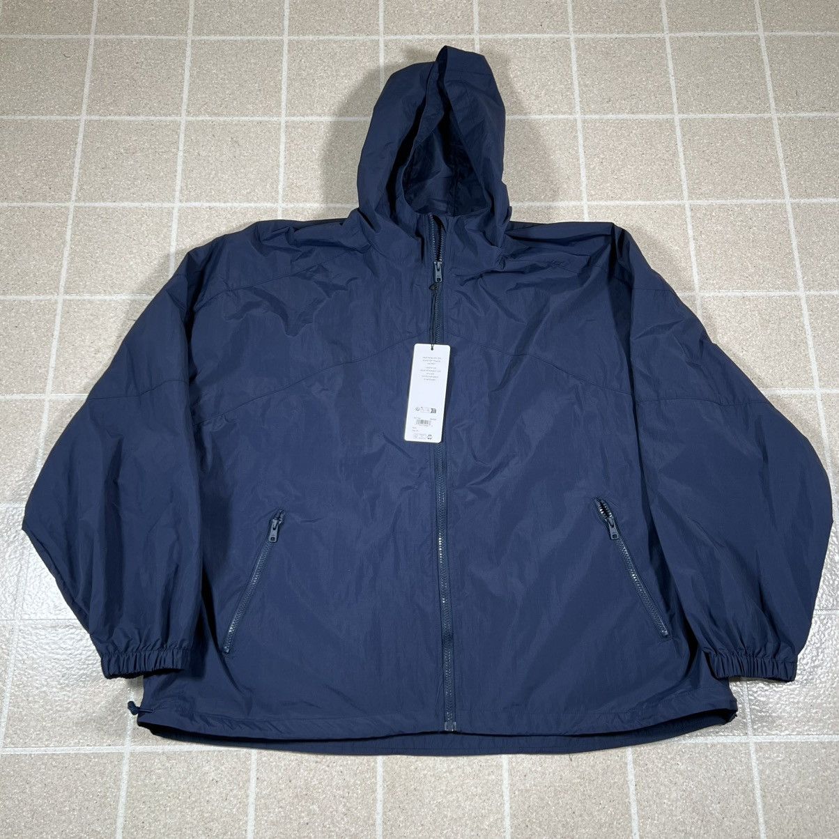 Alo New Alo Vantage Nylon Ripstop Track Jacket Navy Blue Size XL
