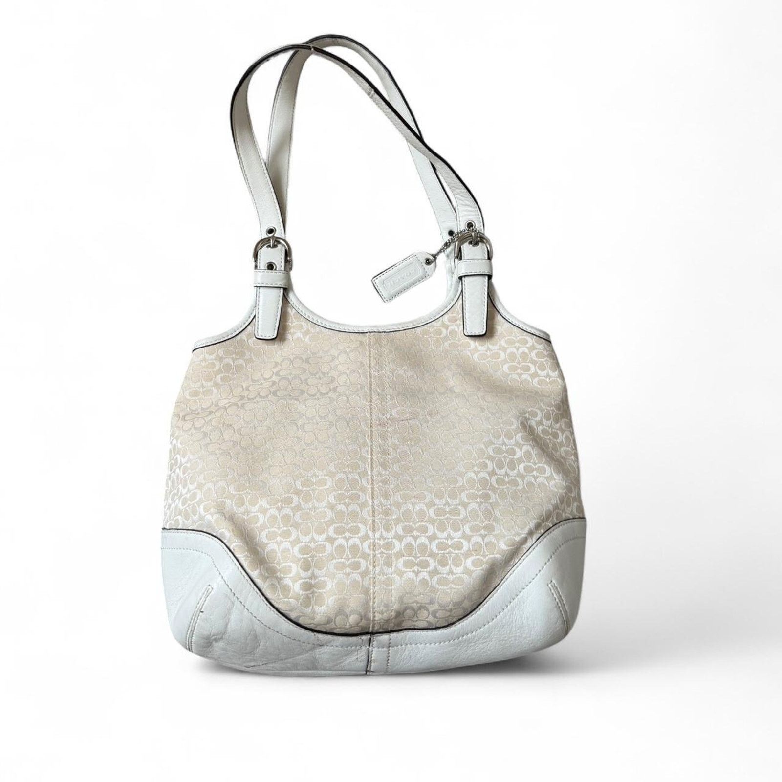 Coach Vintage coach white signature shoulder Size ONE SIZE - 1 Thumbnail