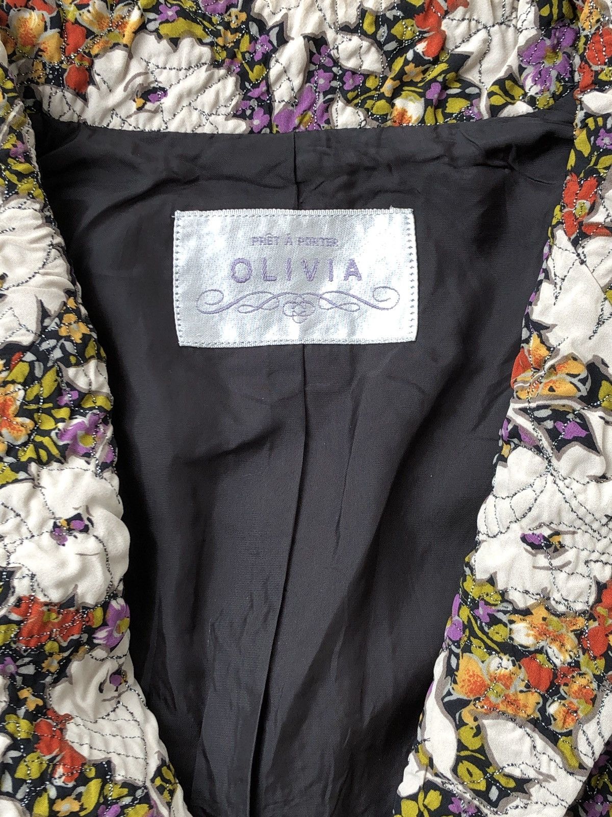 Designer Vintage Olivia Jacket Blazer Floral Flowers Made In Japan Size M / US 6-8 / IT 42-44 - 5 Thumbnail