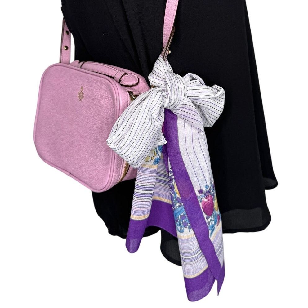 Saint Michael × Vintage St. Michael vintage chiffon tulip stripe scarf purple 11x54" Size ONE SIZE - 4 Thumbnail