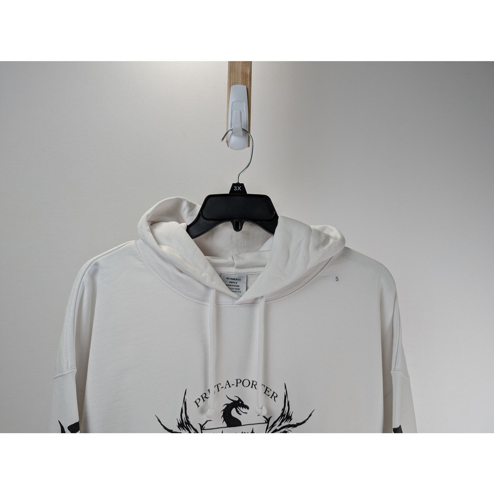 Vetements o1rshd1 Pret a Porter Hoodie in White Size US L / EU 52-54 / 3 - 3 Thumbnail