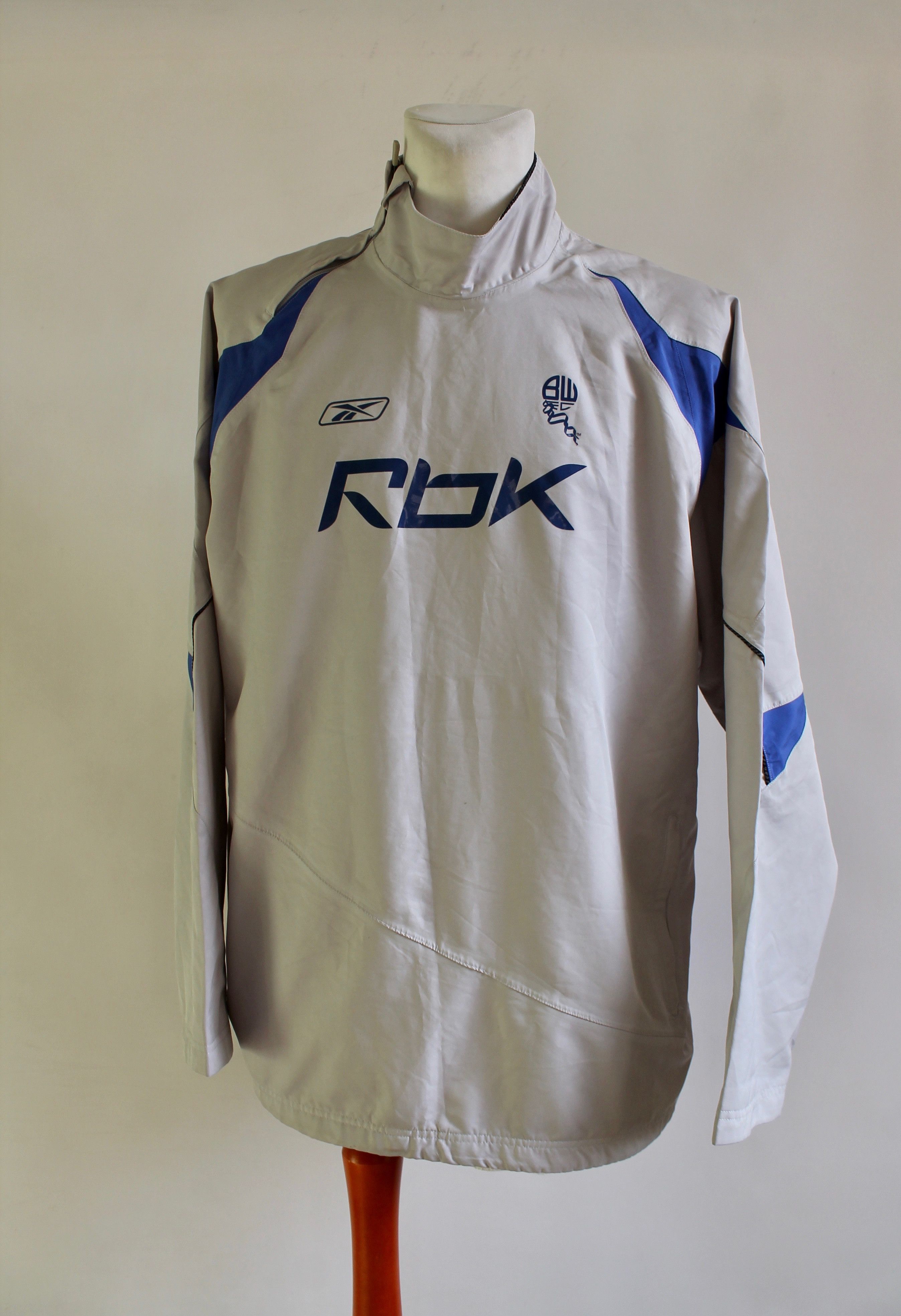 Reebok × Vintage Vintage Reebok Bolton Wanderers Training Top Jacket - Grey Size US XXL / EU 58 / 5 - 7 Thumbnail