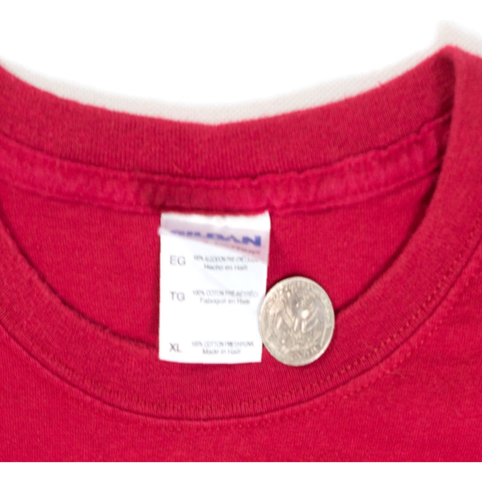 Gildan VINTAGE Gildan T-Shirt XL Red Biker Motorcycle USA Logo 2000s 24x28 Mens Short Sleeve Crew Neck Motovocation Size XL Red Logo Approximately 24x28 Size US XL / EU 56 / 4 - 3 Thumbnail