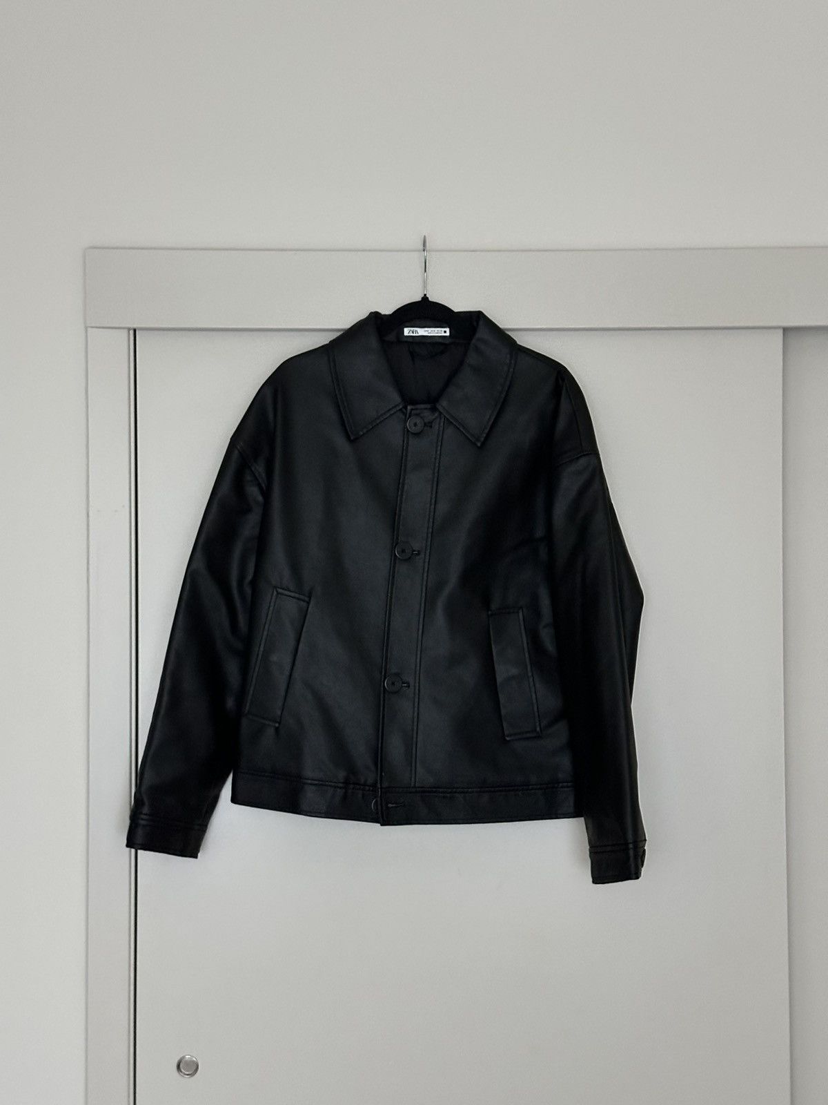 Zara Zara Faux Leather Boxy Fit Jacket [M] Size US M / EU 48-50 / 2 - 1 Thumbnail