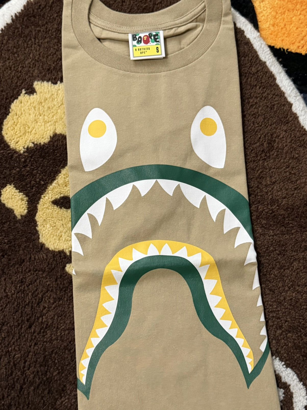 Bape BAPE PONR SHARK FACE TEE. BEIGE SMALL. 🦈 Size US S / EU 44-46 / 1 - 2 Thumbnail