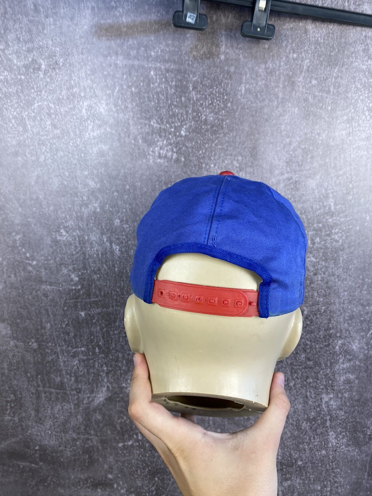 MLB VINTAGE Atlanta Braves Hat Cap Blue Red Baseball Men 90s Size ONE SIZE - 12 Thumbnail