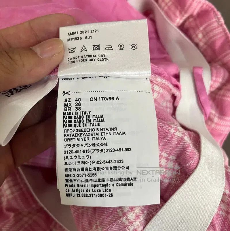 Miu Miu Miu Miu Pink Checkered Women's Shorts . Size 23" - 5 Thumbnail