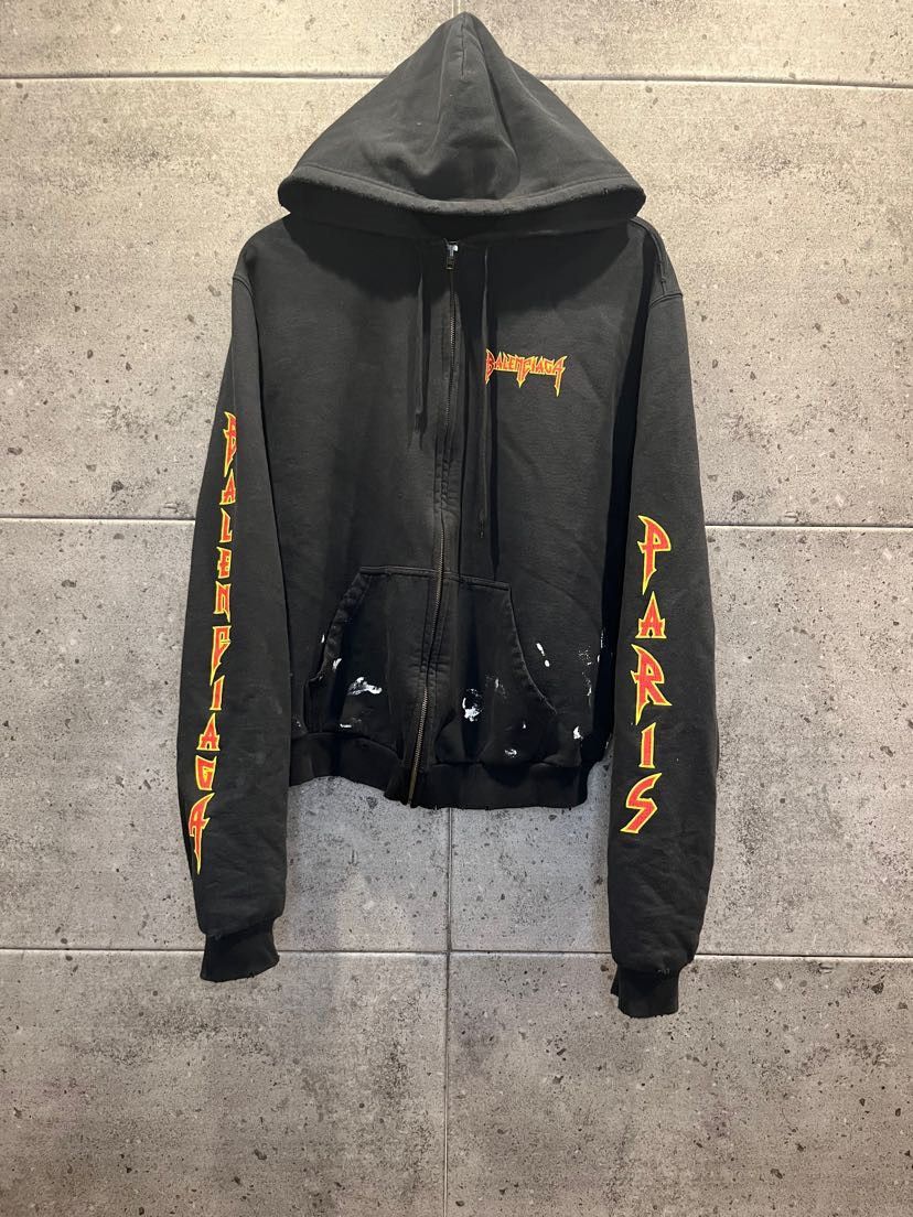 image of Balenciaga Metal Hoodie in Black, Men's (Size XL)