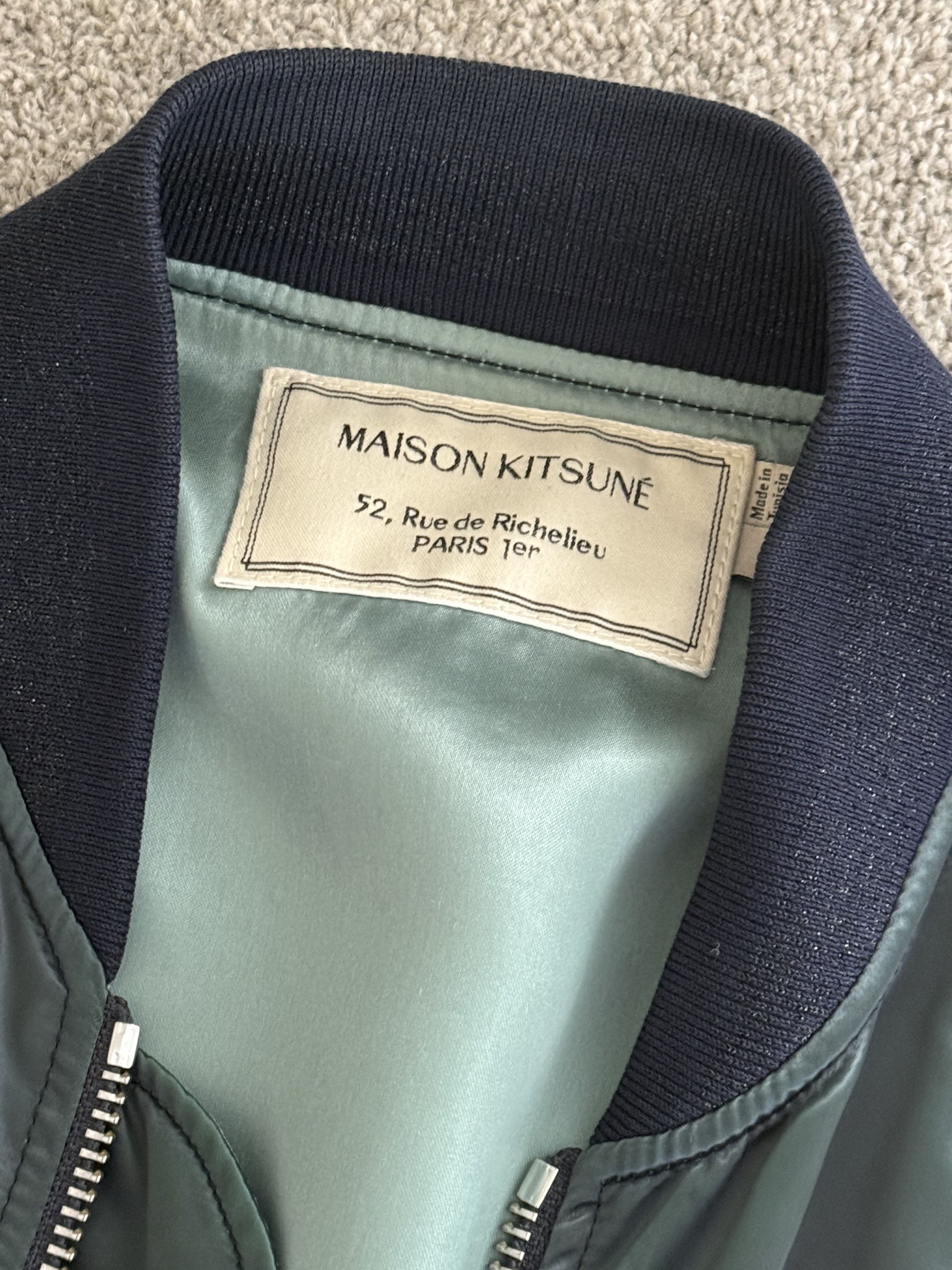Maison Kitsune Satin Bomber Jacket Size US S / EU 44-46 / 1 - 2 Thumbnail