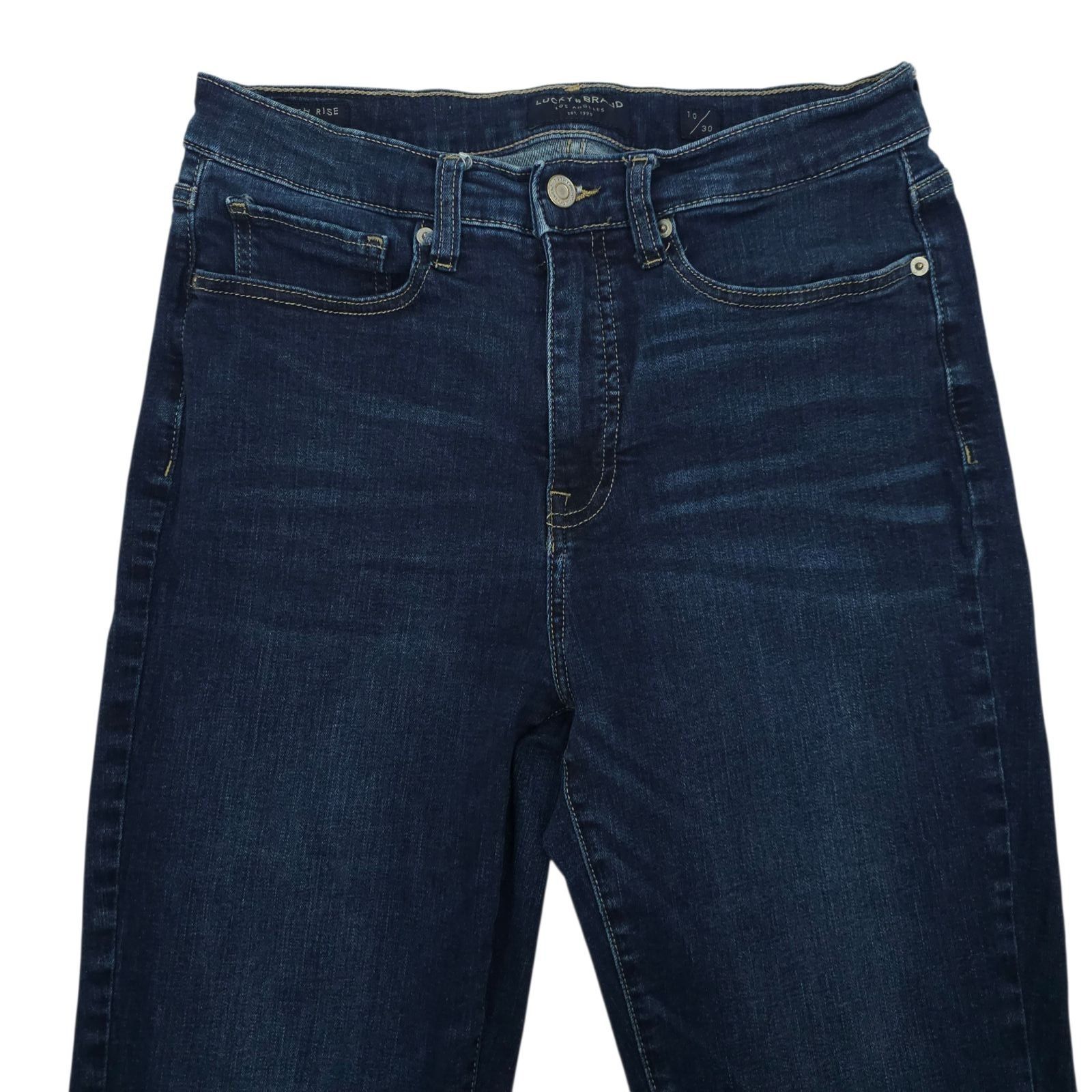 Lucky Brand Lucky Brand High Rise Flare Stevie Jeans 10/30 Dark Wash Size 32" / US 10 / IT 46 - 11 Thumbnail