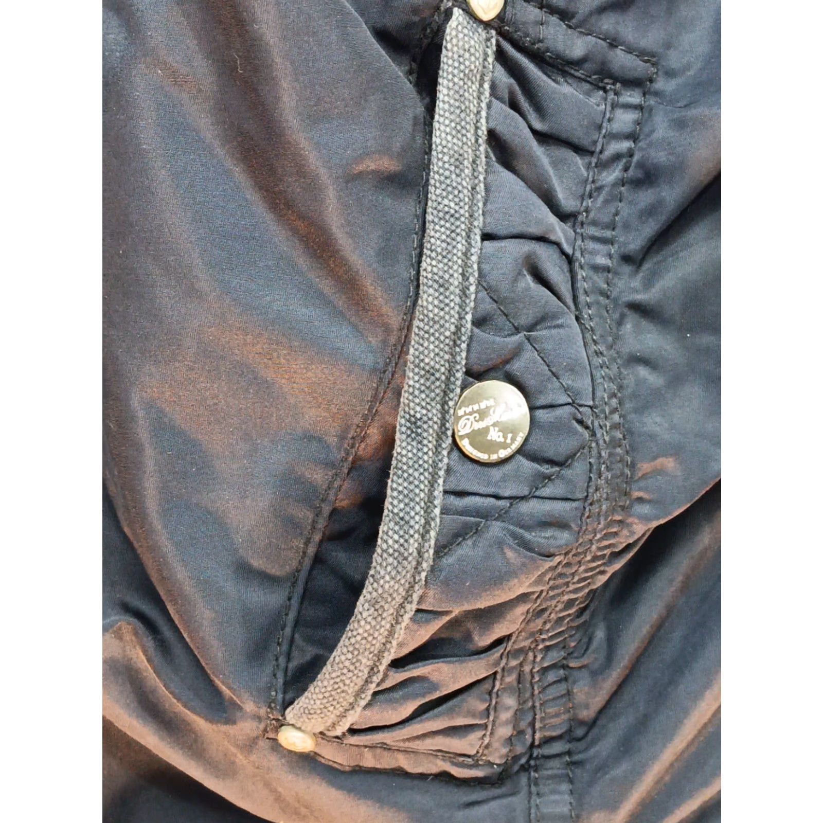Vintage Dreimaster Women's Jacket Puffer XL Navy Blue Parka Designer Coat Size XL / US 12-14 / IT 48-50 - 6 Thumbnail