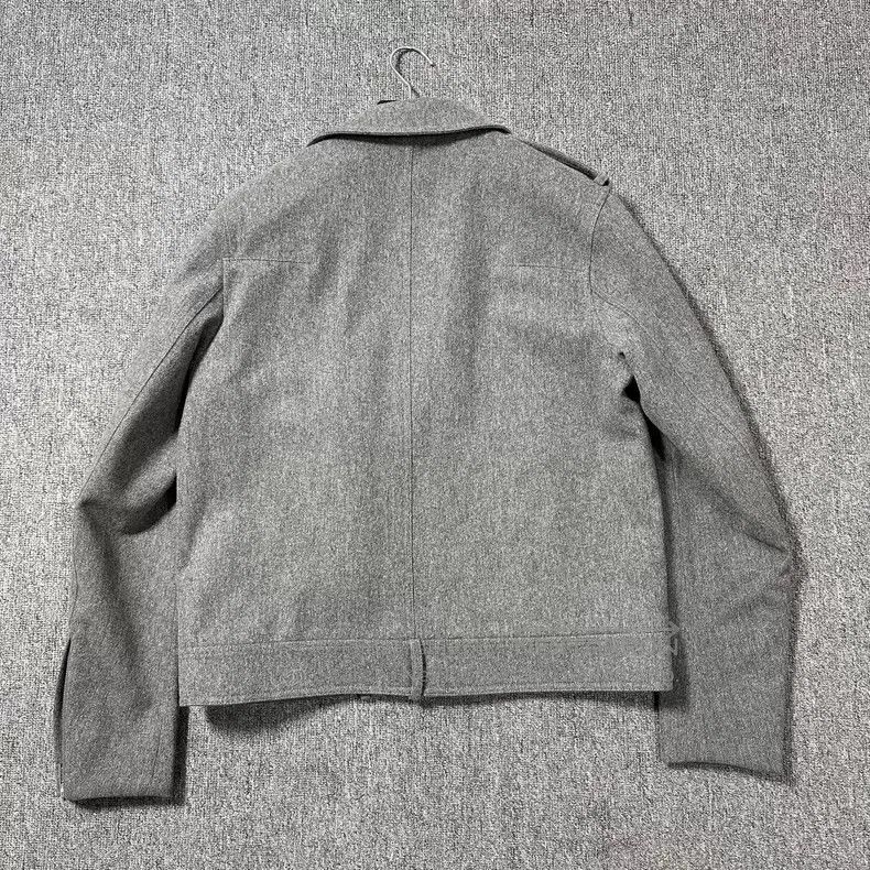 Dior Dior Light gray motorcycle zipper woollen jacket Size US L / EU 52-54 / 3 - 6 Thumbnail