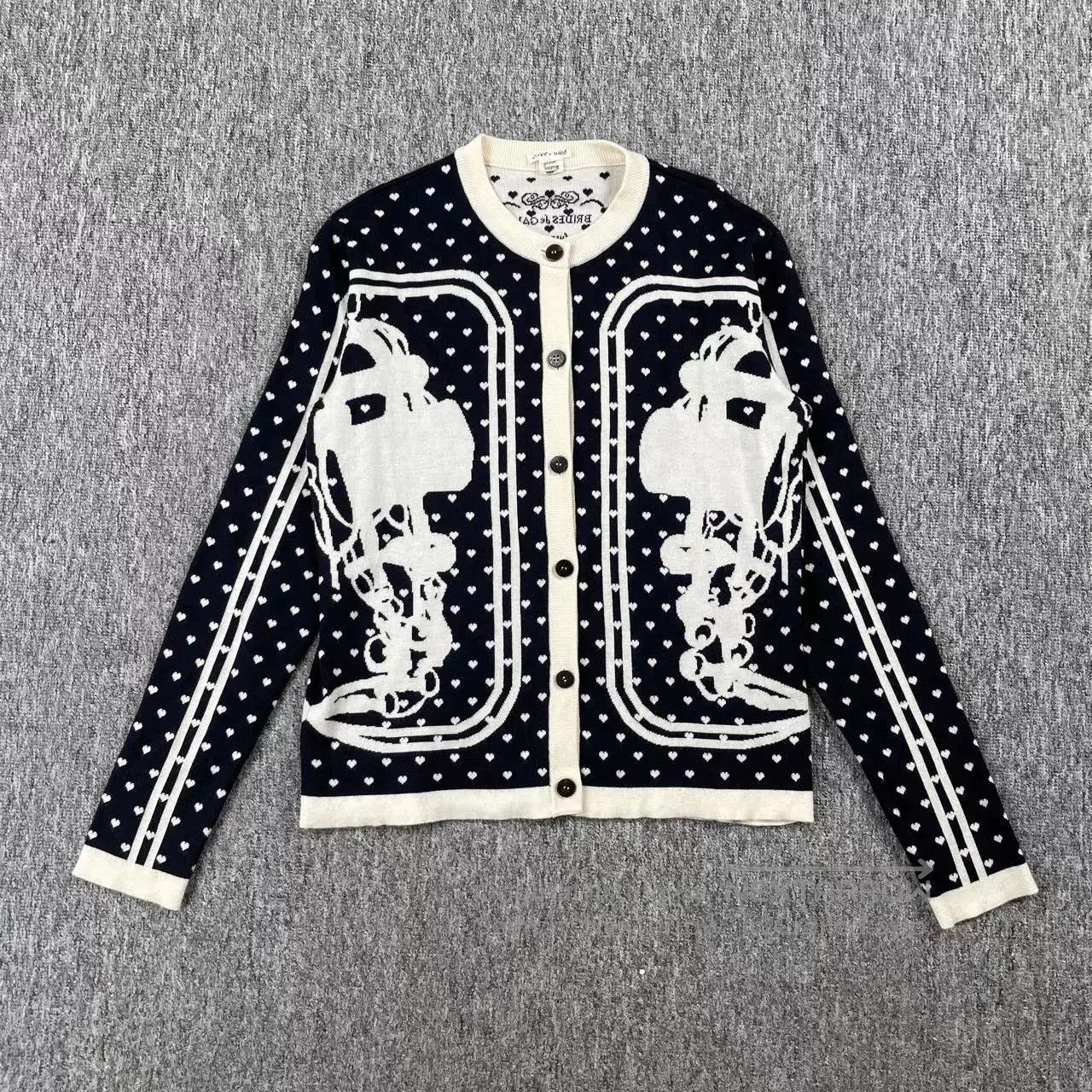 Hermes HERMES Black Knit Cardigan Coat. Size US XS / EU 42 / 0 - 1 Thumbnail