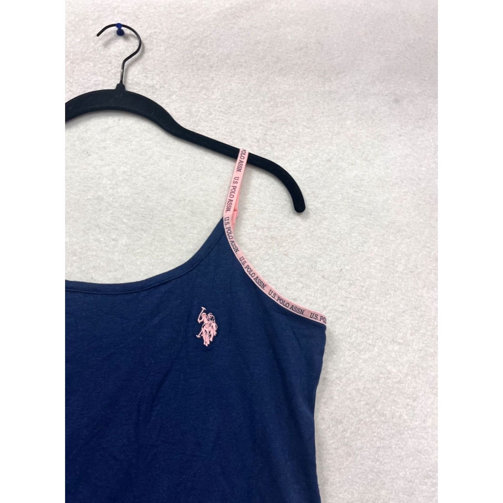 U.S. Polo Assn. U.S. Polo Assn. Navy Blue Camisole Tank Top M/M Pink Trim Womens M Size M / US 6-8 / IT 42-44 - 6 Thumbnail