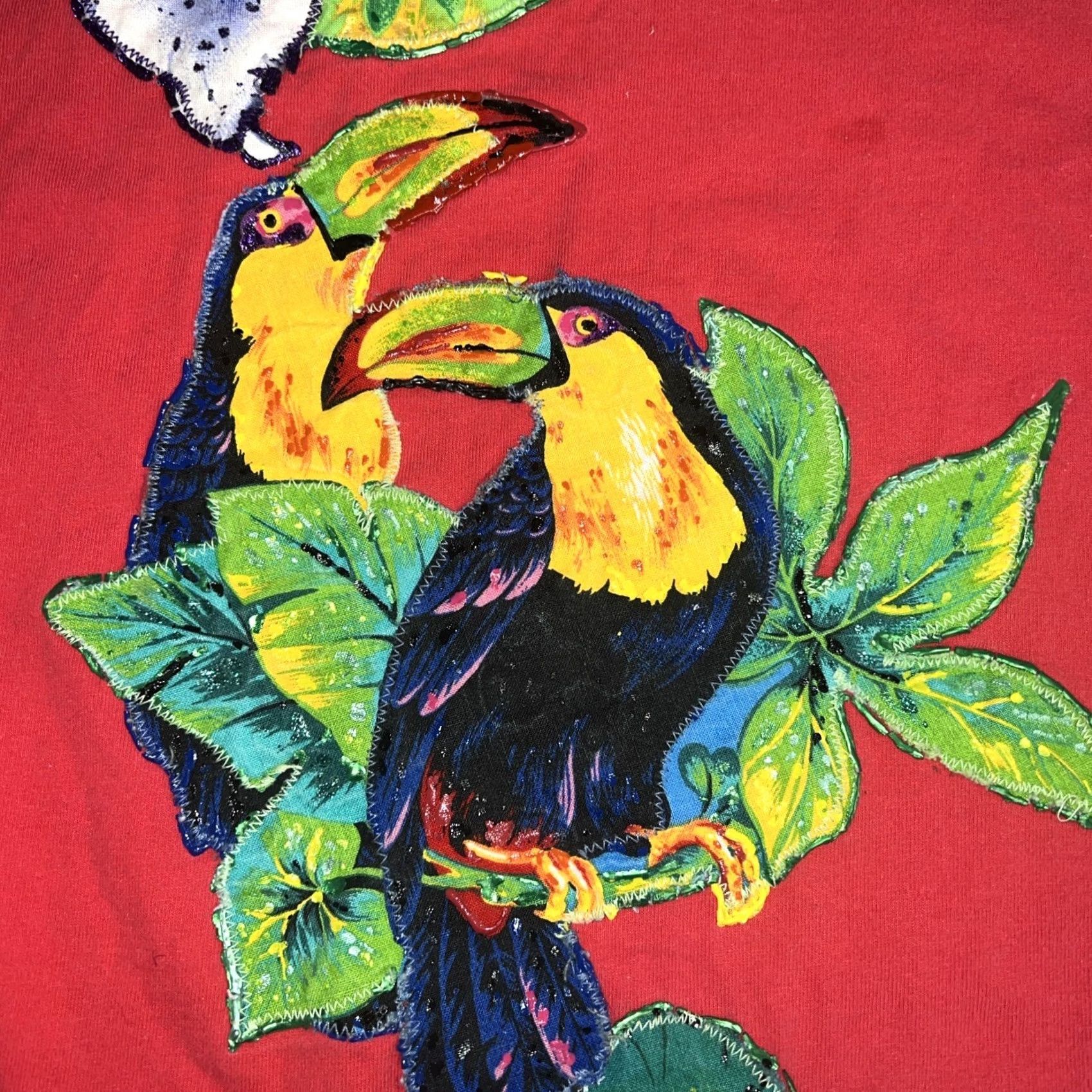 Anvil VTG Anvil T-Shirt Mens Size XL RED Floral Stitch USA Shirt Size US XL / EU 56 / 4 - 3 Thumbnail