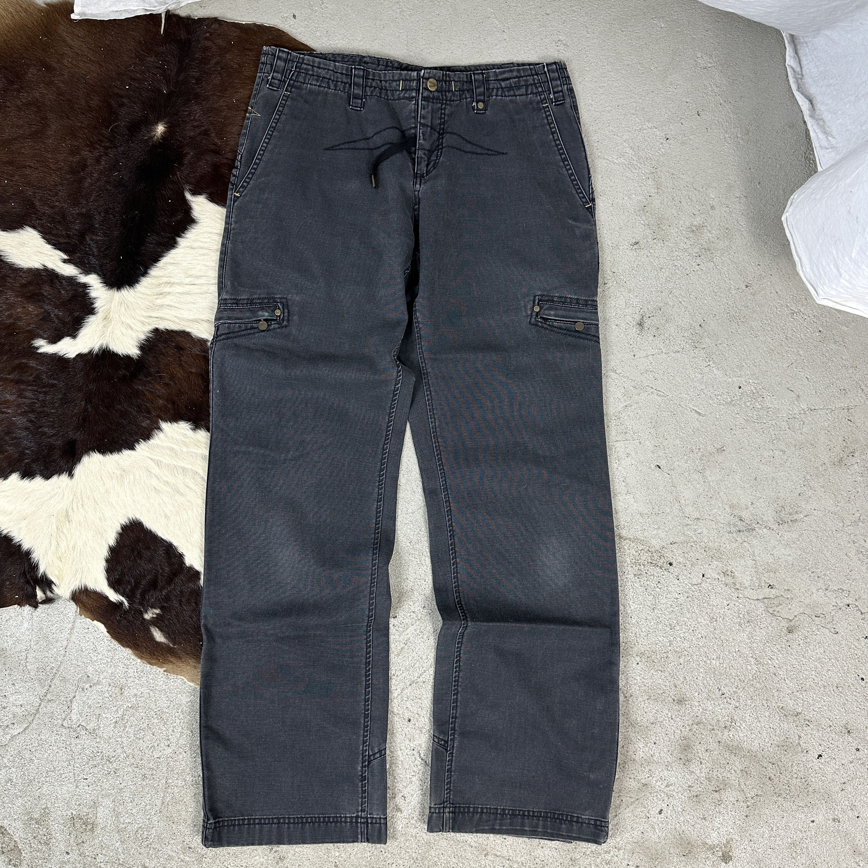 Nike × Vintage Sportswear Y2K Cargo Nike Vintage Washed&Faded Pants Size US 30 / EU 46 - 3 Thumbnail