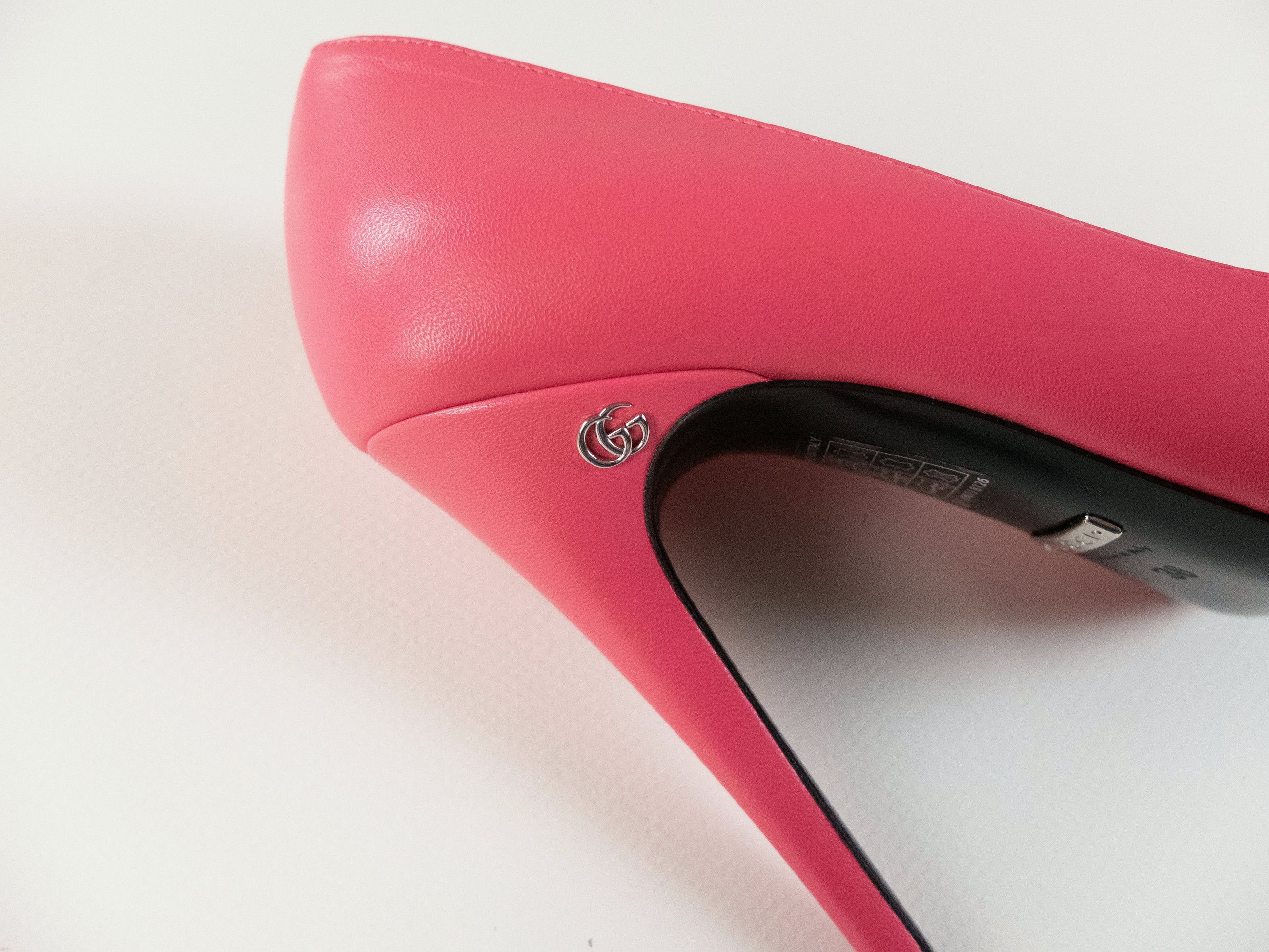 Gucci GUCCI Malaga rhodamine pink leather high heel pumps 38 Size US 8 / IT 38 - 6 Thumbnail