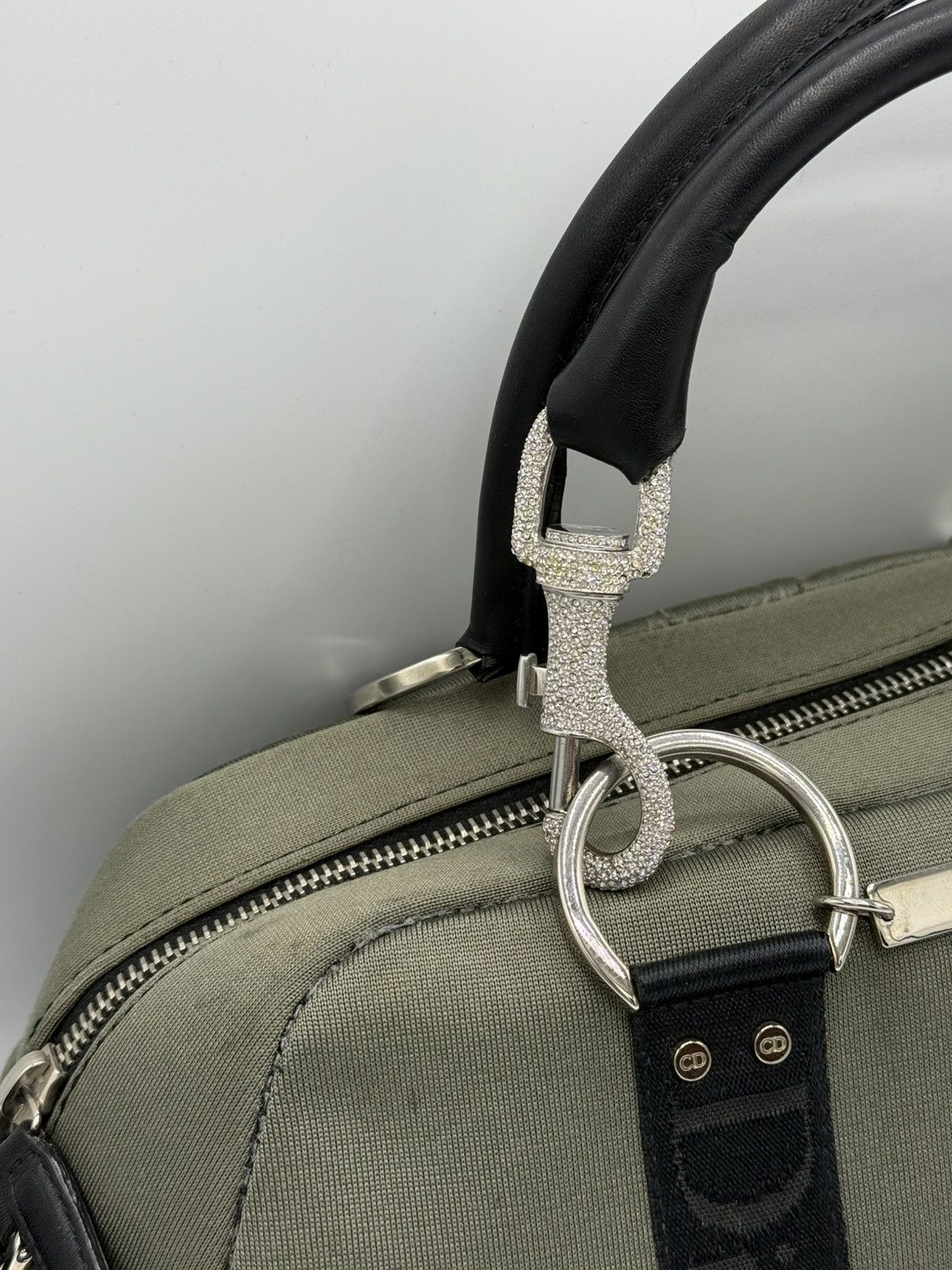 Dior CHRISTIAN DIOR Crystal Hardcore Bowler Bag Grey Black Size ONE SIZE - 6 Thumbnail