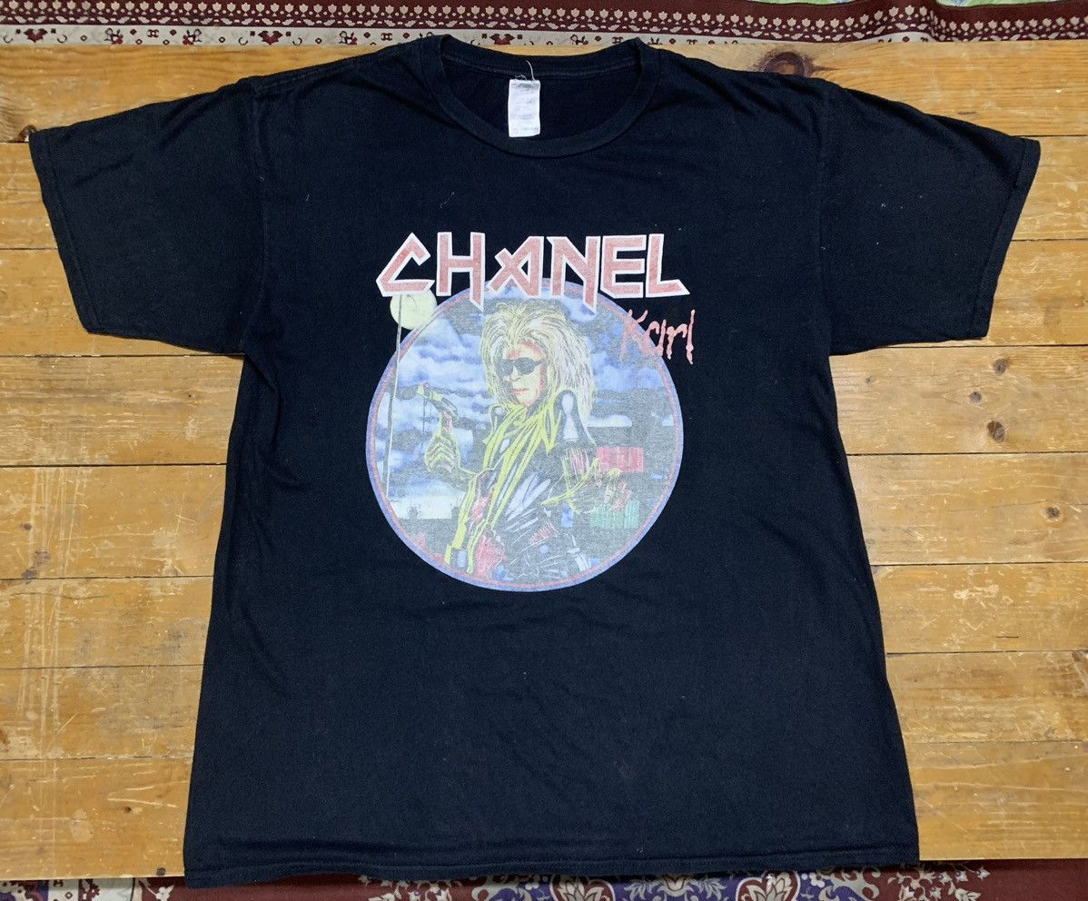 Band Tees Vintage Chanel Karl World Tour 1983 IM Style Printed Tee Size US L / EU 52-54 / 3 - 2 Thumbnail