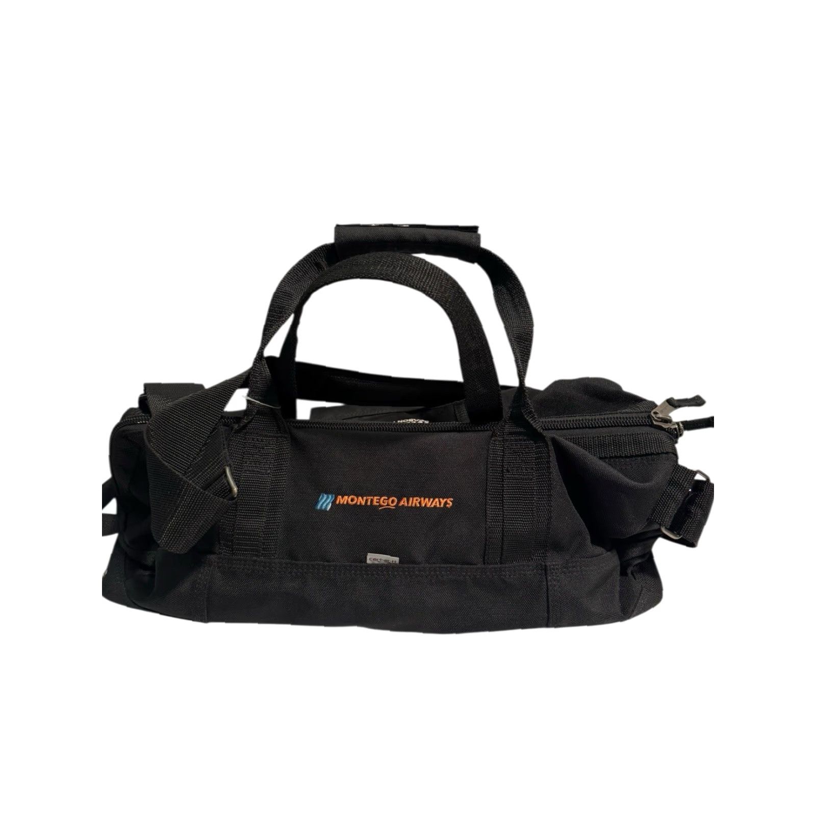 Carhartt Carhartt x Manifest Season 4 Black Canvas Duffle Bag Lightweight Montego Airways Duffle Bag Unisex Adults Black Bag Boxpackable Travel Men/Women? Size ONE SIZE - 6 Thumbnail