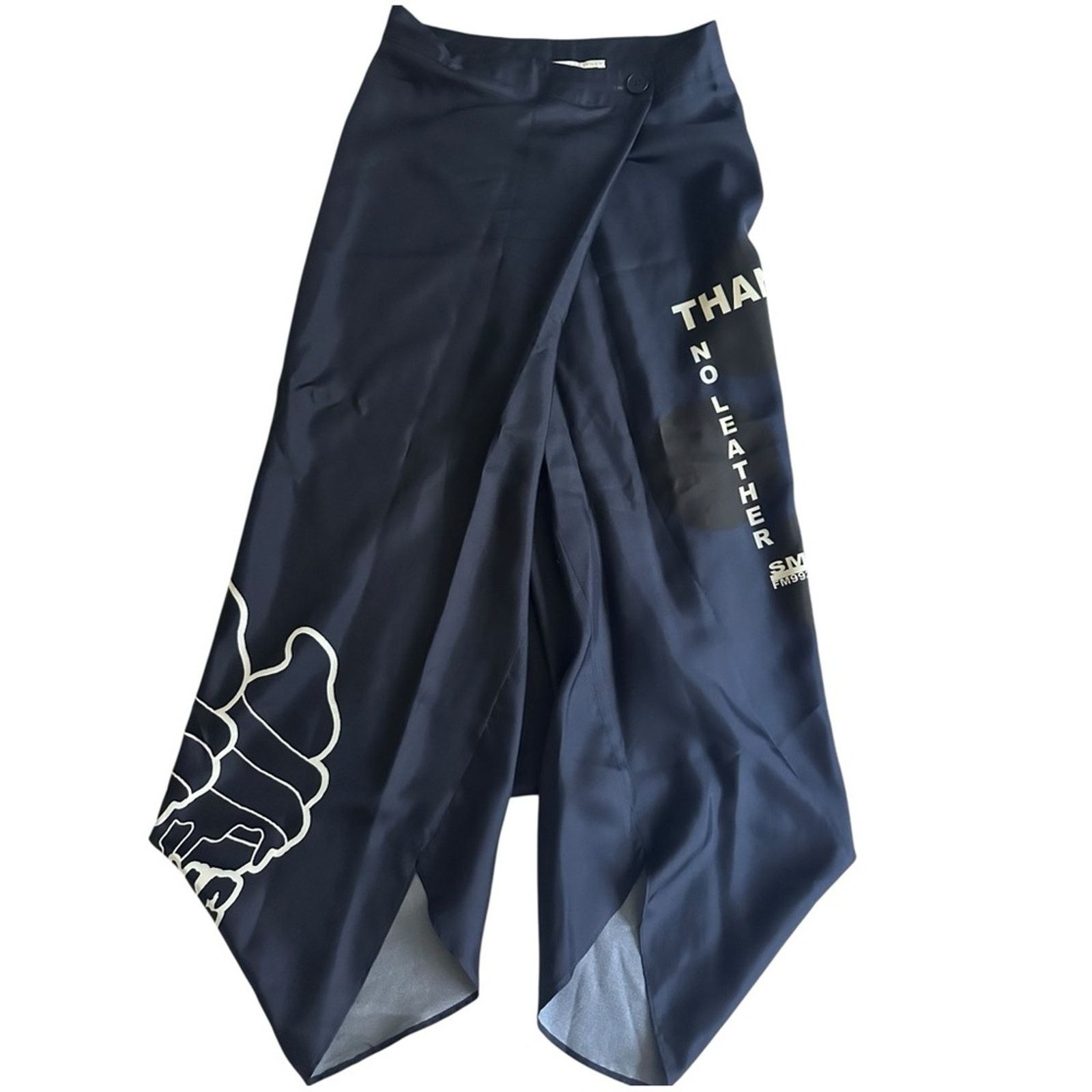 Stella McCartney SS17 Silk Harem Pants IT 38 Vibrant Blue White Graphic Print Size 26" / US 2 / IT 38 - 14 Thumbnail