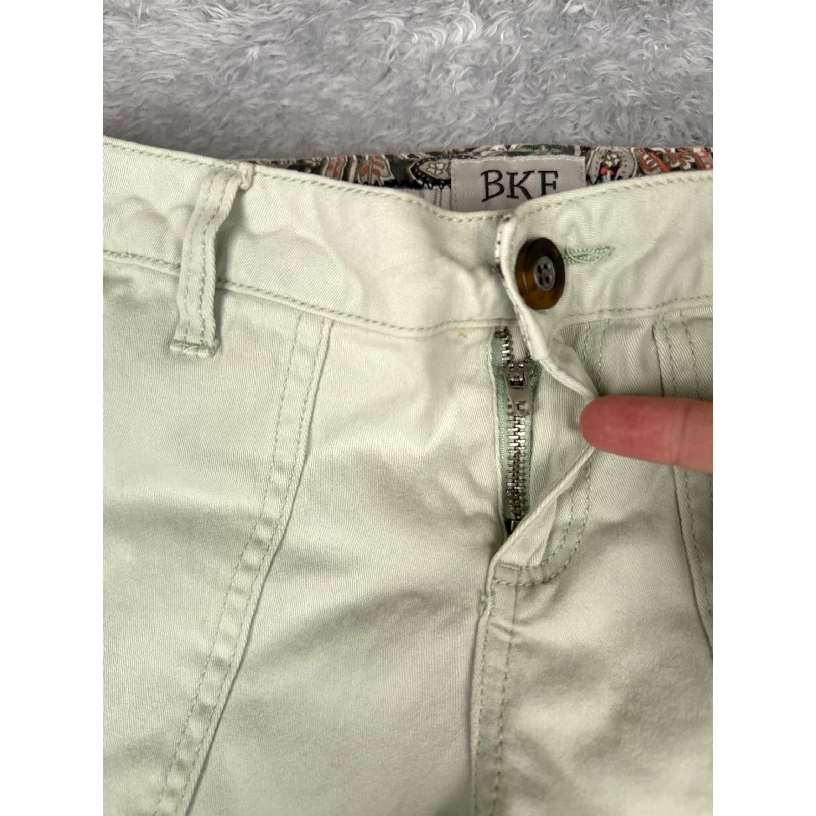 BKE VINTAGE Buckle Jeans Womens 25 Green Denim Mollie Ankle Skinny Cotton Blend Low 28x27 Size 27" / US 4 / IT 40 - 5 Thumbnail