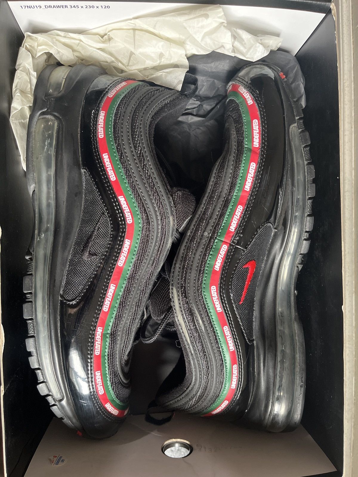 Nike × Undefeated Nik Air Max 97 OG x Undefeated Size US 11.5 / EU 44-45 - 2 Thumbnail
