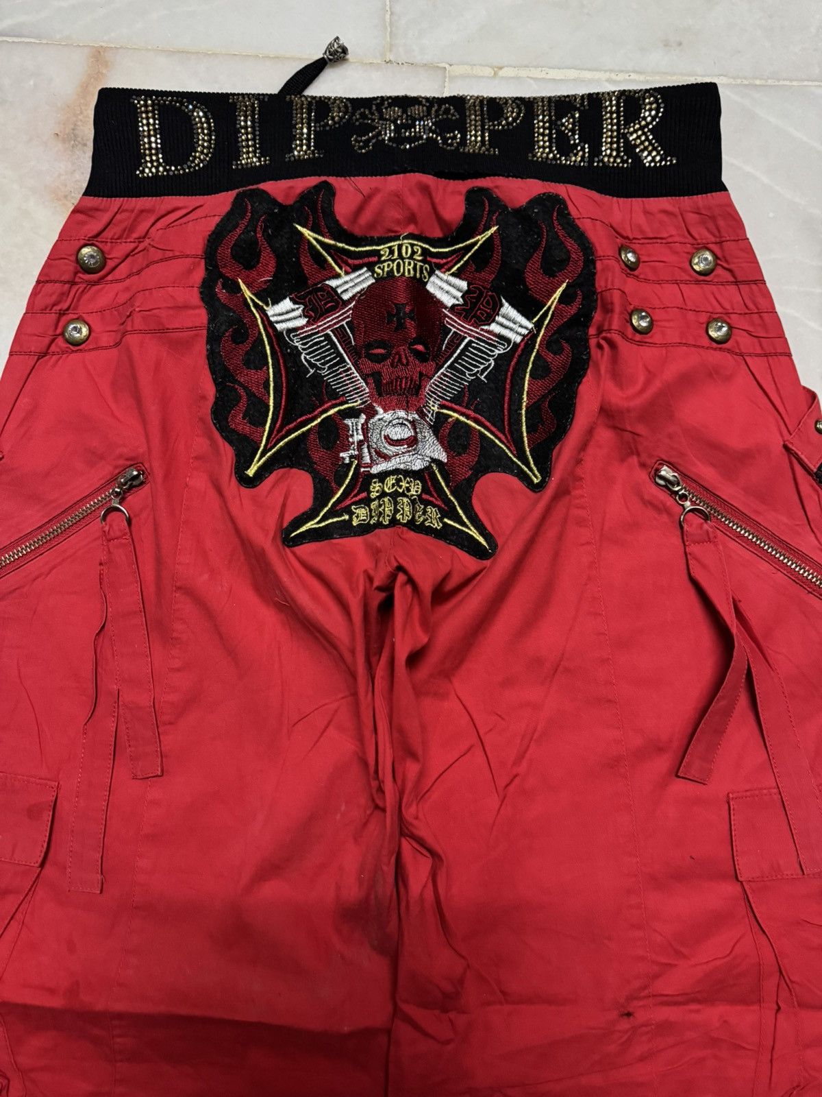 Seditionaries TATTOO SKULL POEM GORTHIC CHOPPER PUNK CARGO STYLE Size US 29 - 19 Thumbnail