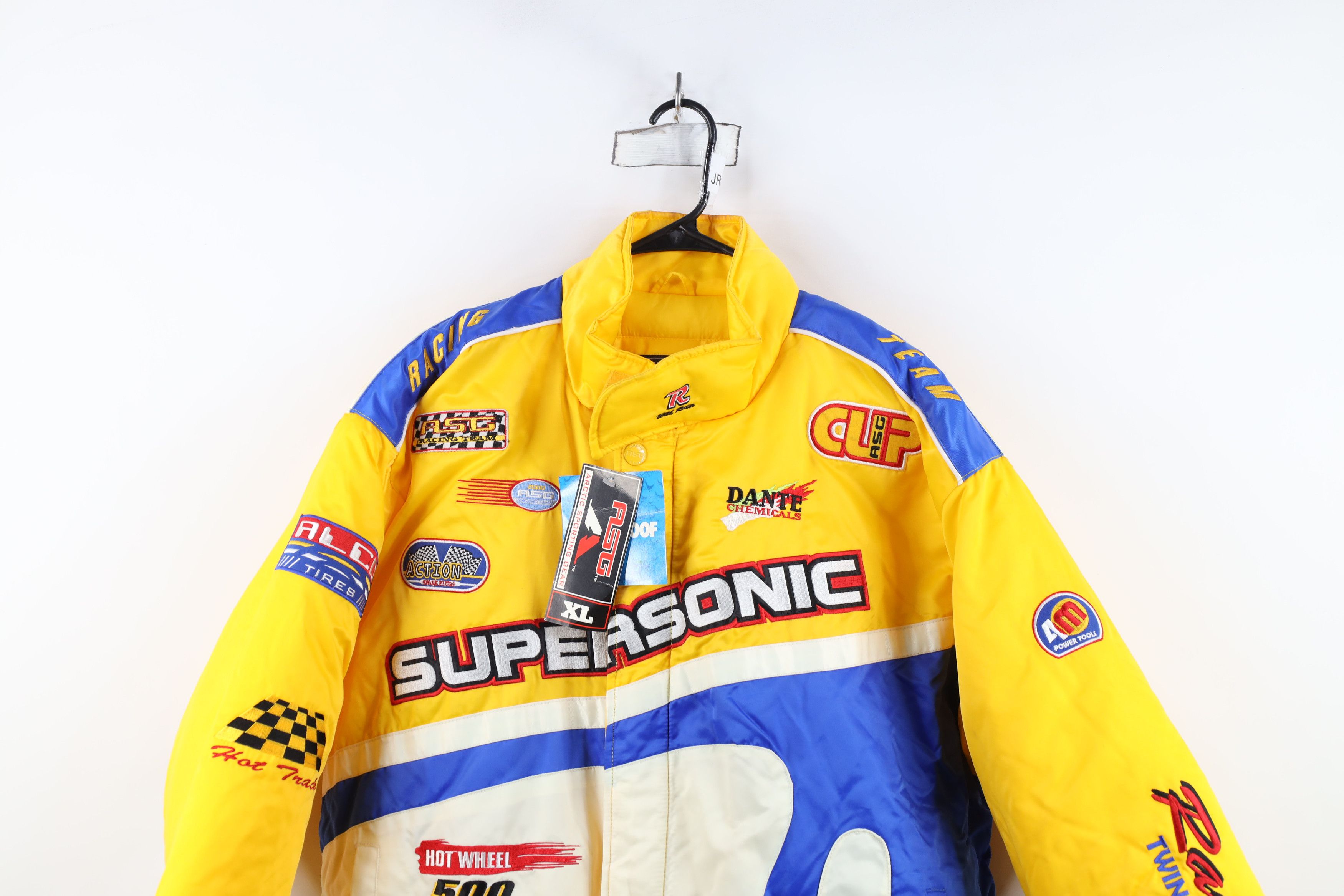 Vintage Deadstock Vintage Y2K 2000 Pit Crew Racing Puffer Jacket Size US XL / EU 56 / 4 - 2 Thumbnail