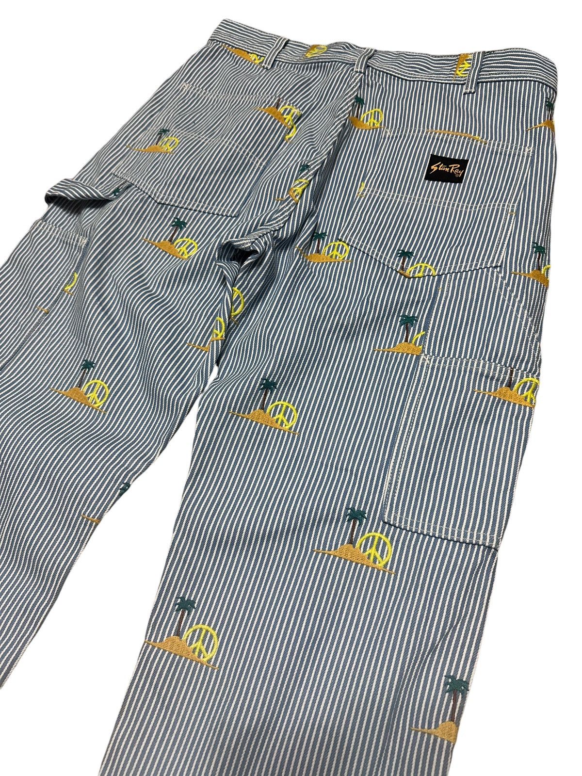 Japanese Brand Vintage Hickory Denim Blue Capenter Baggy Pants Size US 34 / EU 50 - 4 Thumbnail